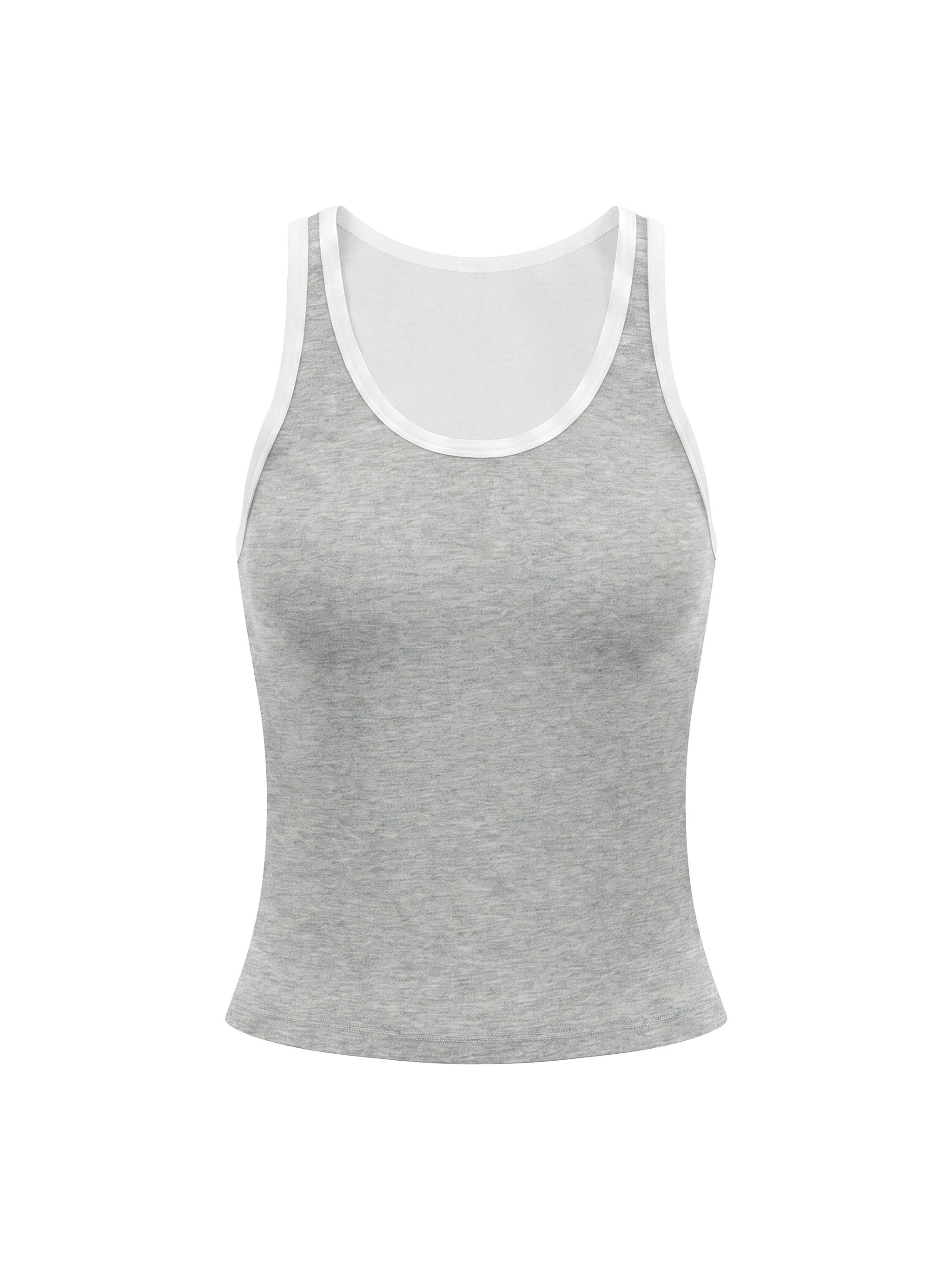 Women's Color Block Cropped Tank Top – Athletic Sleeveless Activewear Top