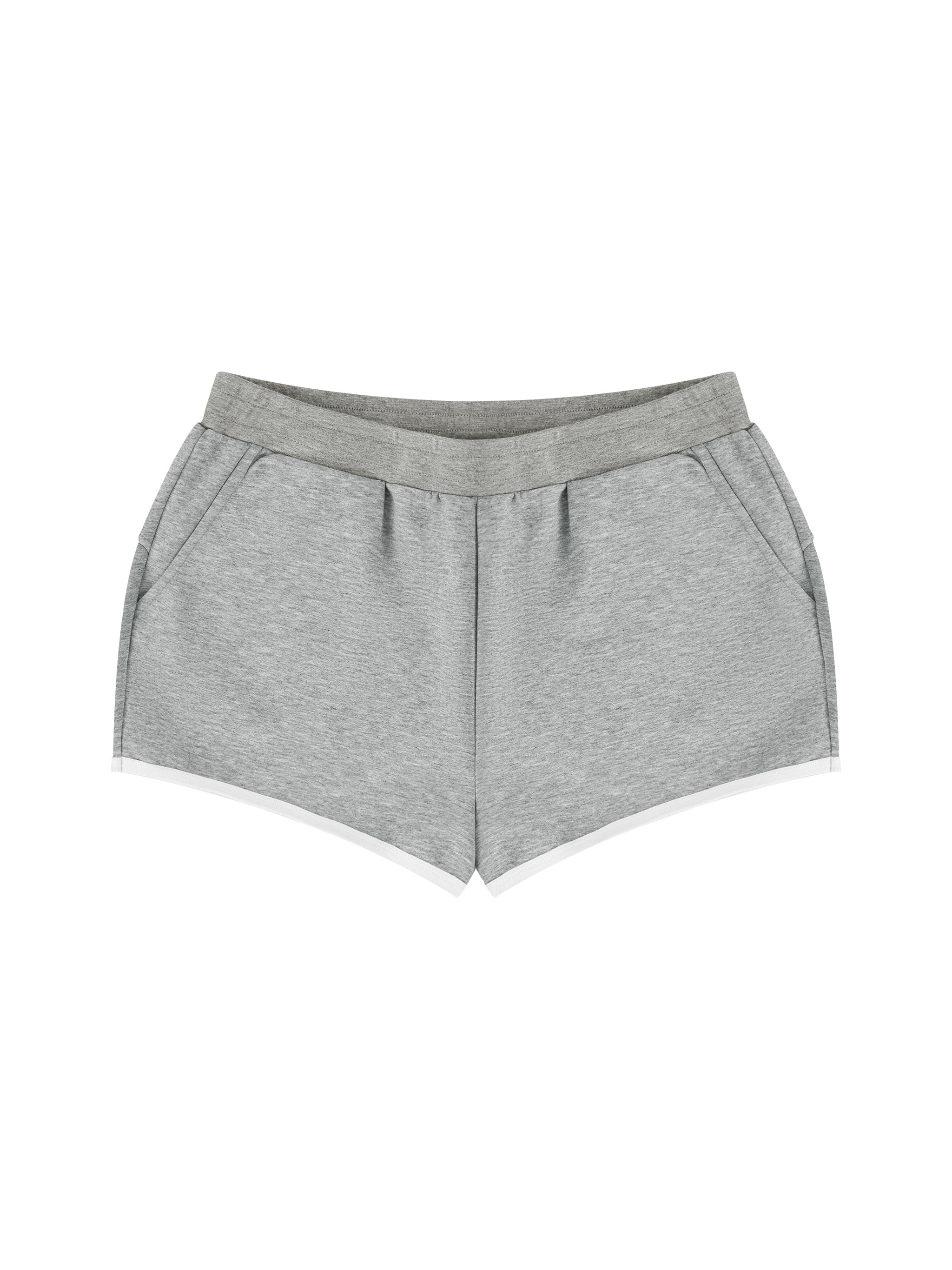 Women's Retro Contrast Trim Athletic Shorts – High-Waisted Activewear Shorts