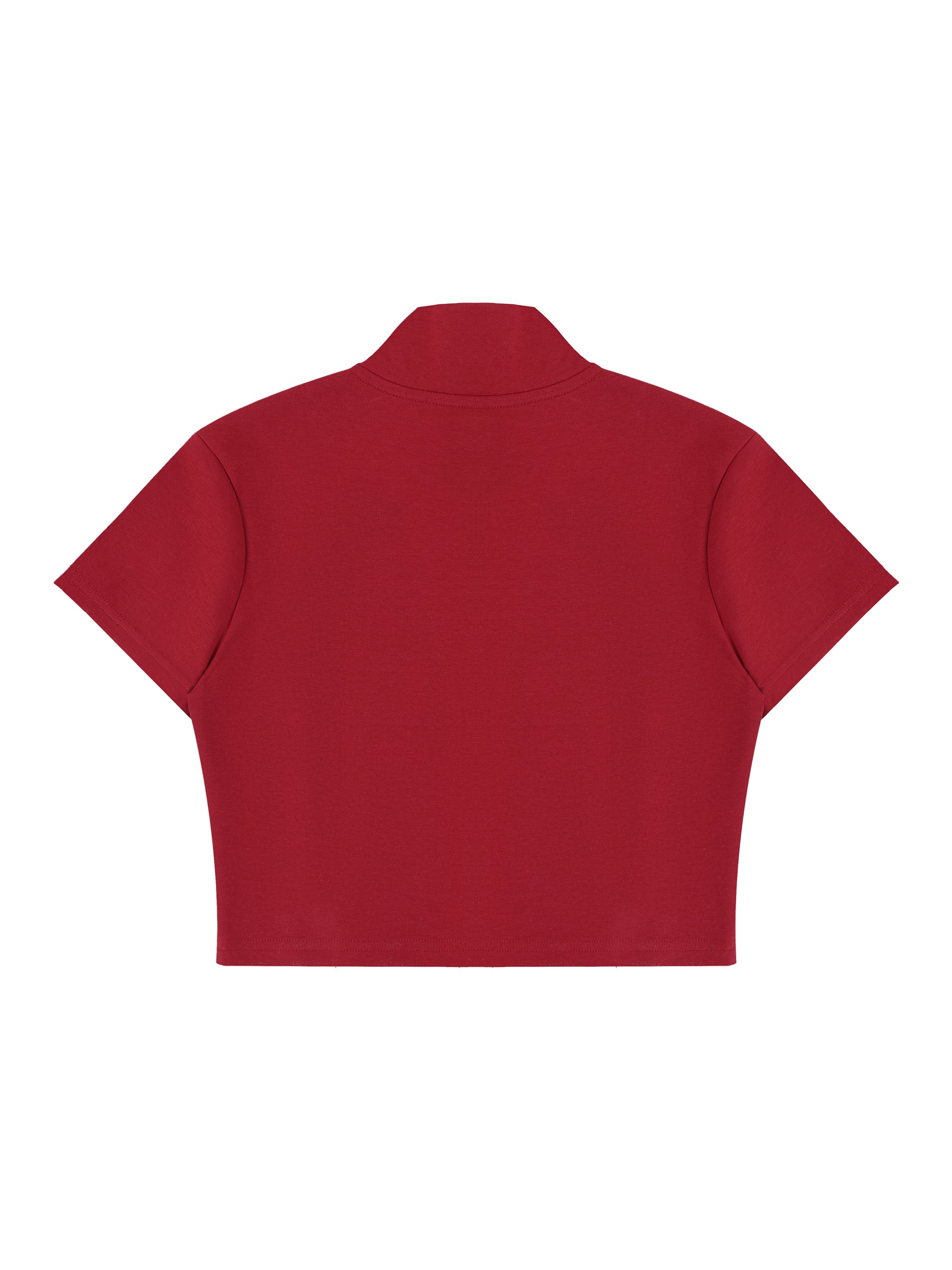 Women's Cropped Full-Zip Short Sleeve T-Shirt – Slim Fit Casual Zip-Up Top