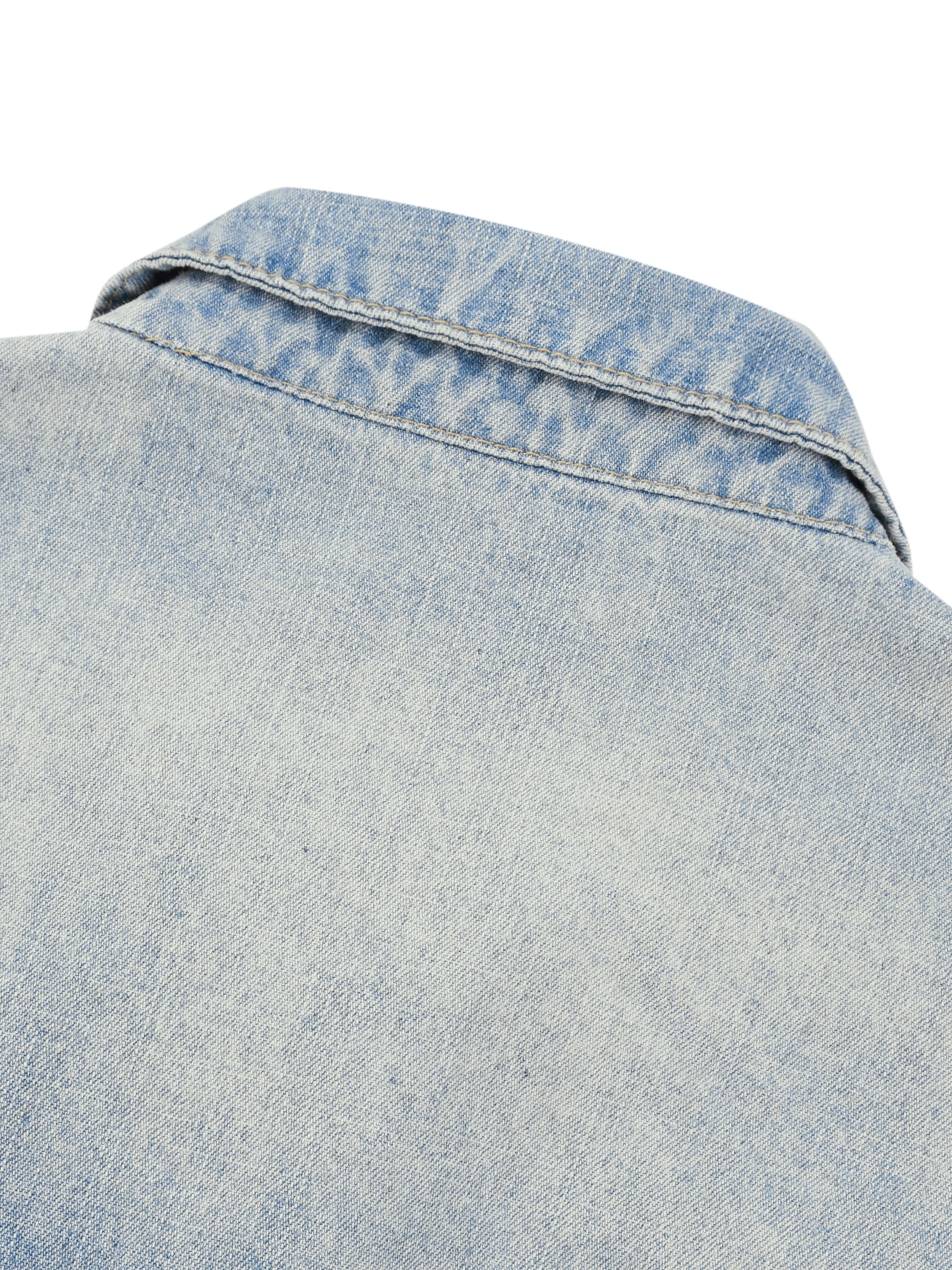 Unisex Vintage Wash Full Zip Denim Jacket – Oversized Retro Streetwear Jean Jacket