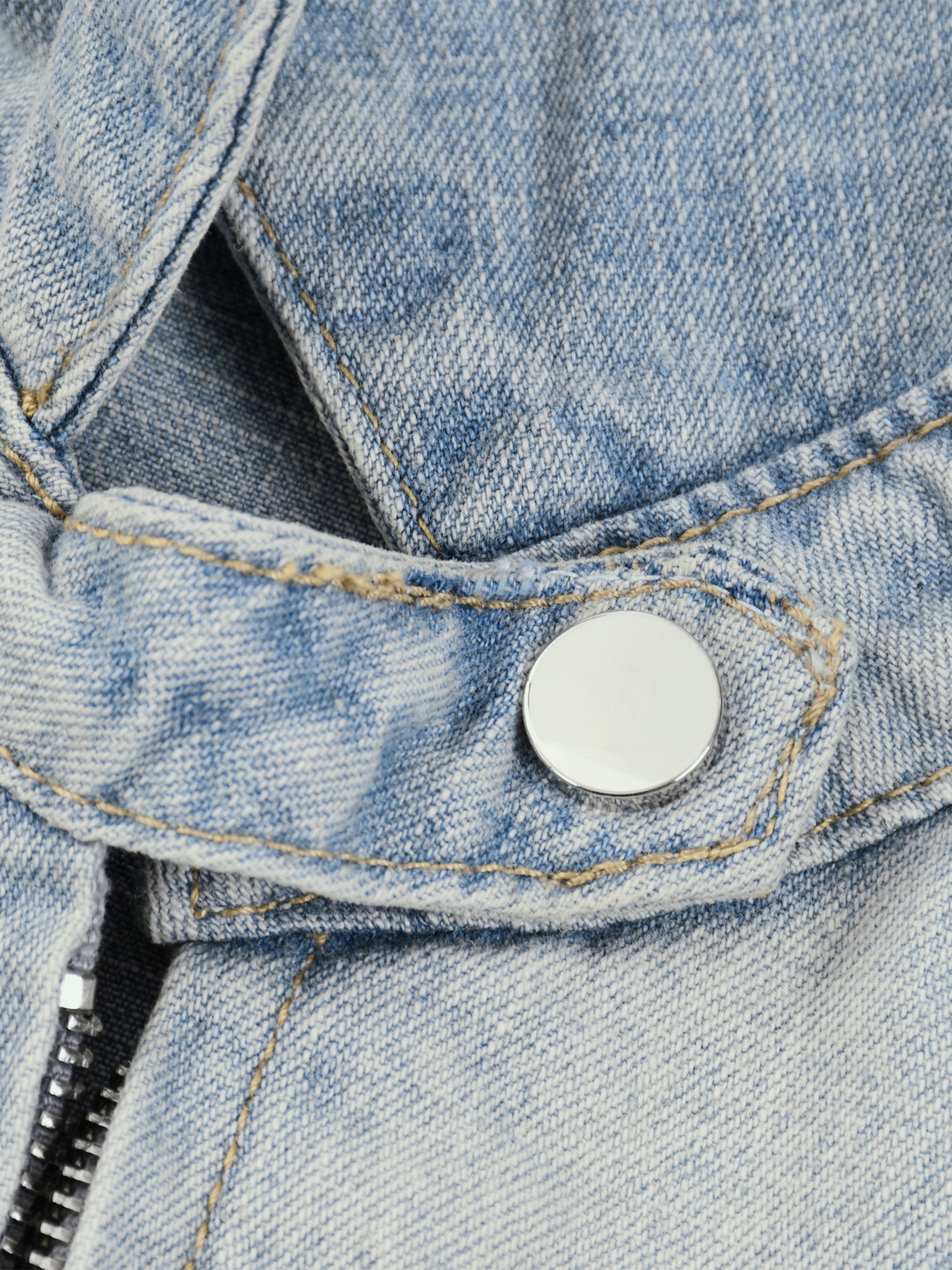Unisex Vintage Wash Full Zip Denim Jacket – Oversized Retro Streetwear Jean Jacket