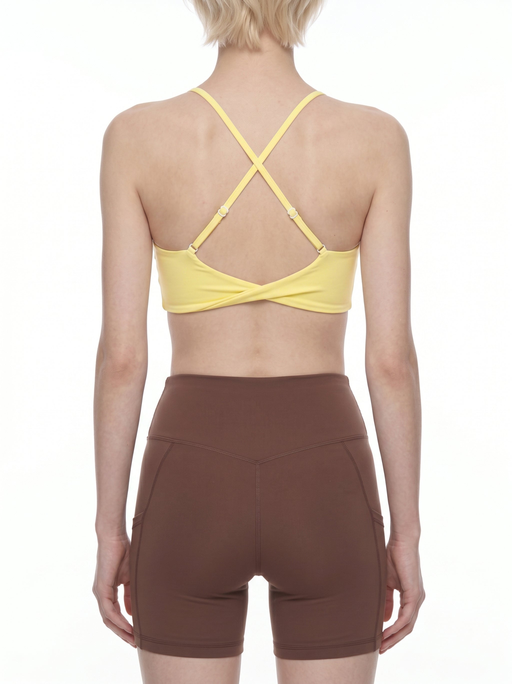 Women's Cropped Sports Bra – High Support Seamless Workout & Yoga Bra