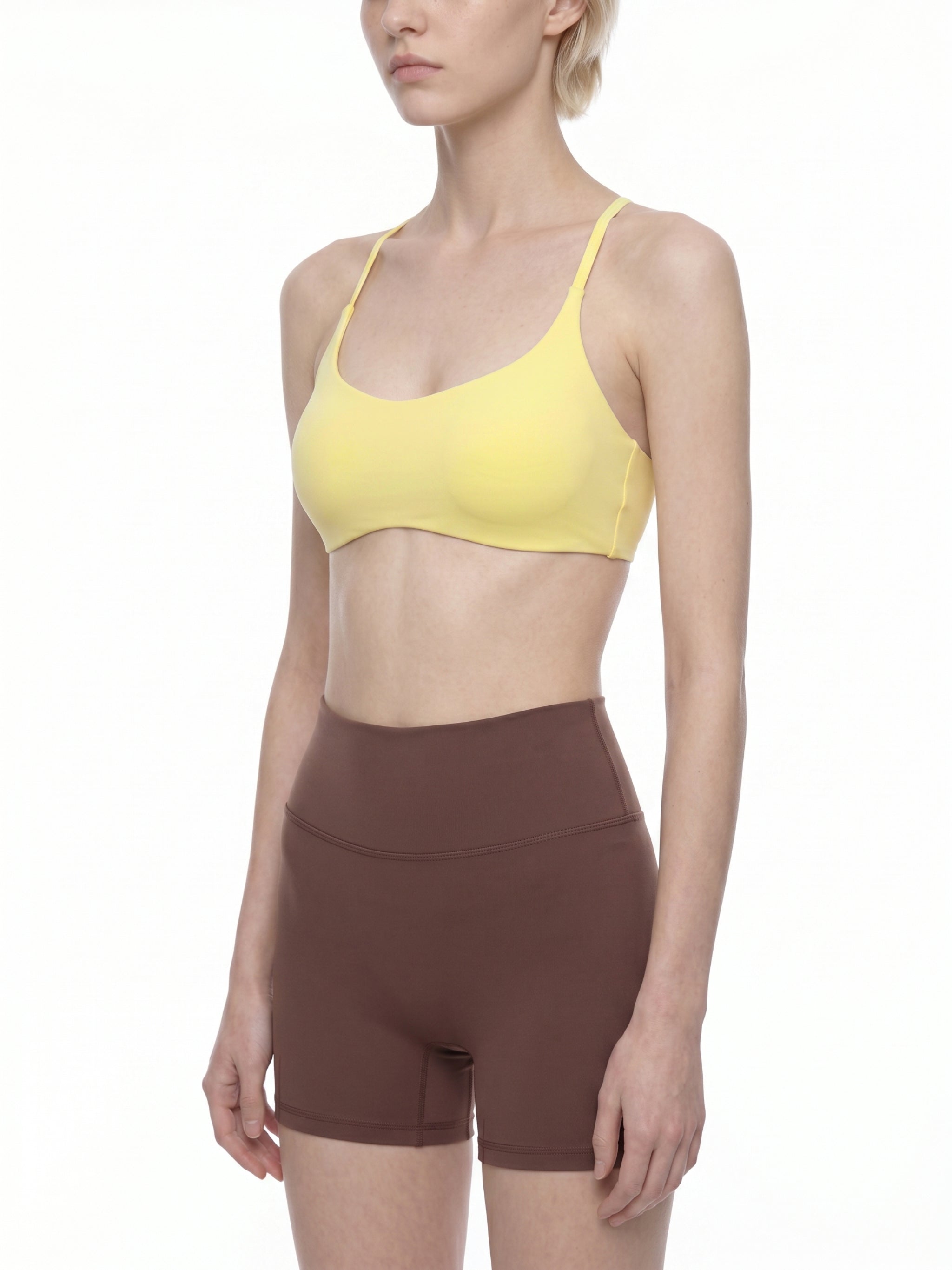 Women's Cropped Sports Bra – High Support Seamless Workout & Yoga Bra