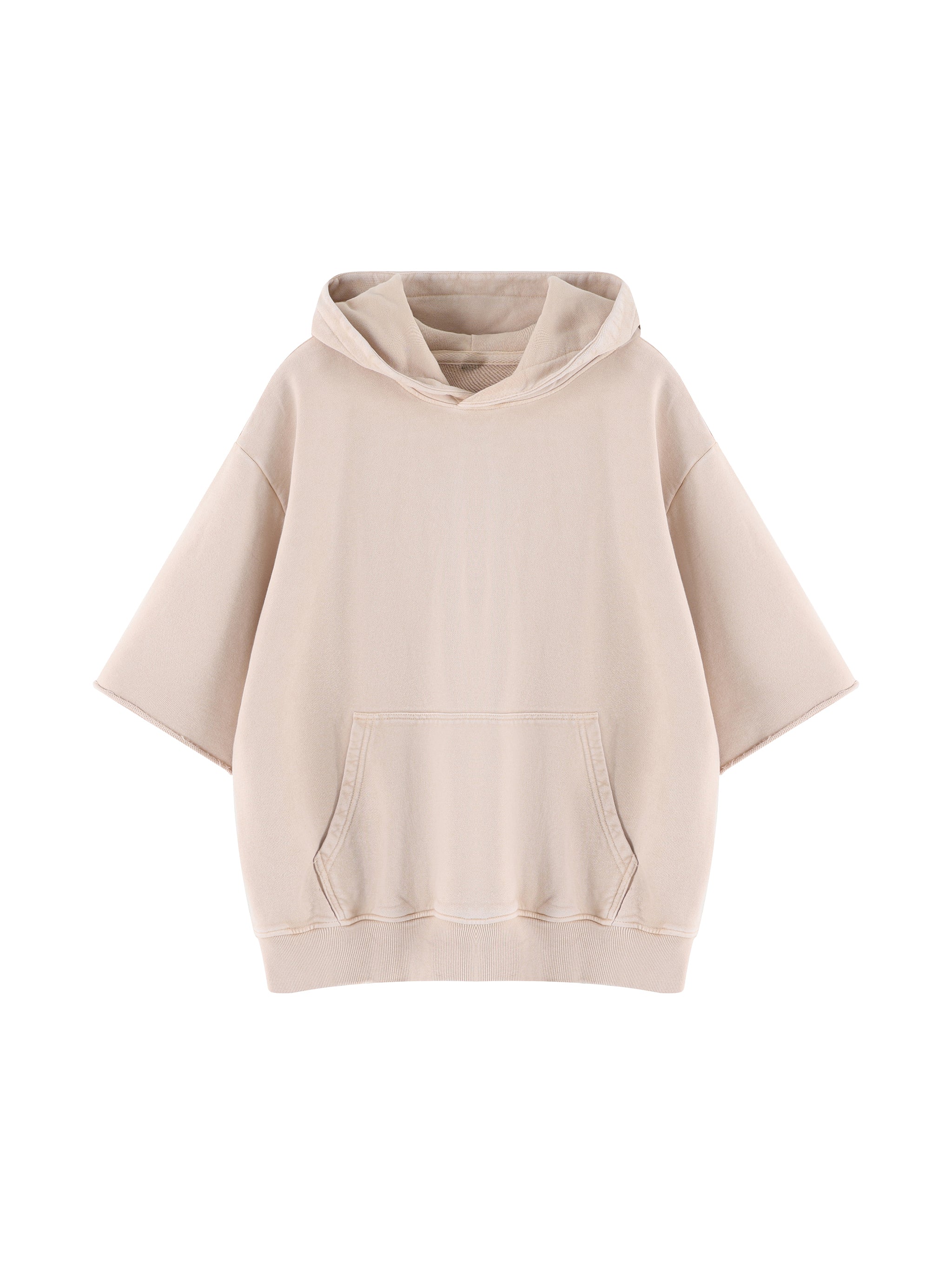 Unisex Mineral Wash Short Sleeve Hoodie – Oversized Vintage Streetwear Hooded Tee