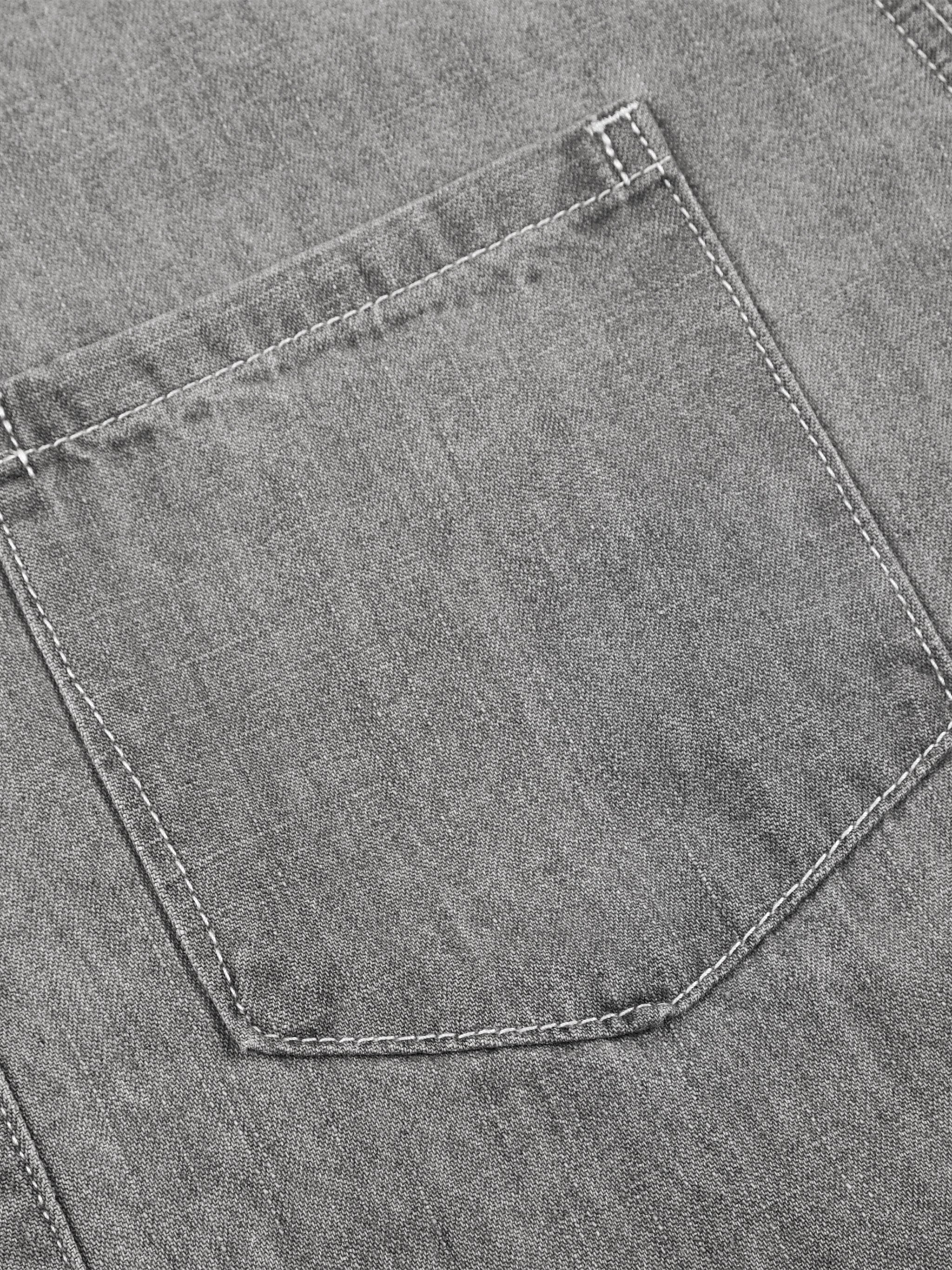 Unisex Vintage Wash Denim Shirt – Oversized Retro Button-Up Streetwear Denim Top