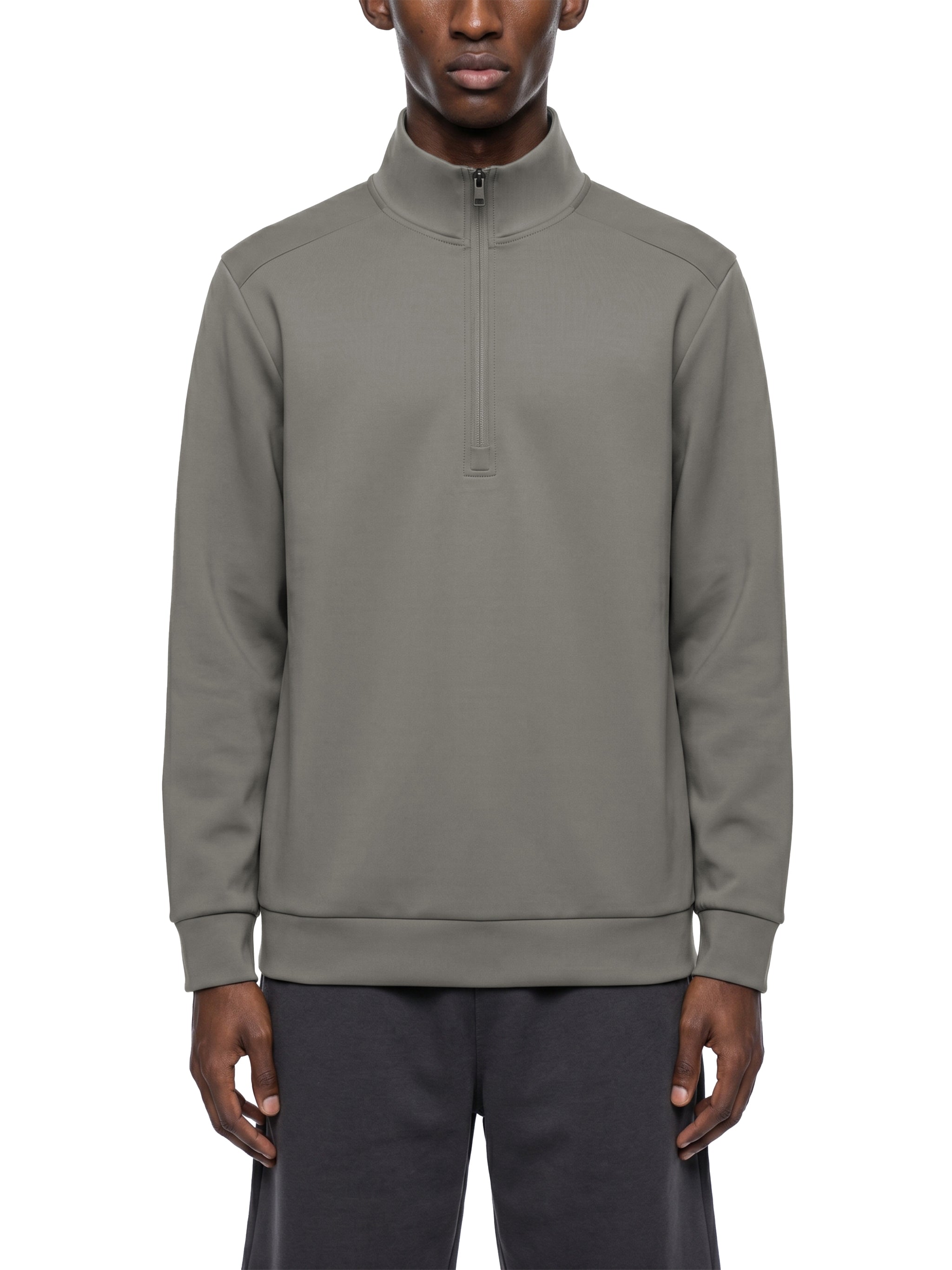 Men's Quarter Zip Sweatshirt – Premium Mock Neck Pullover