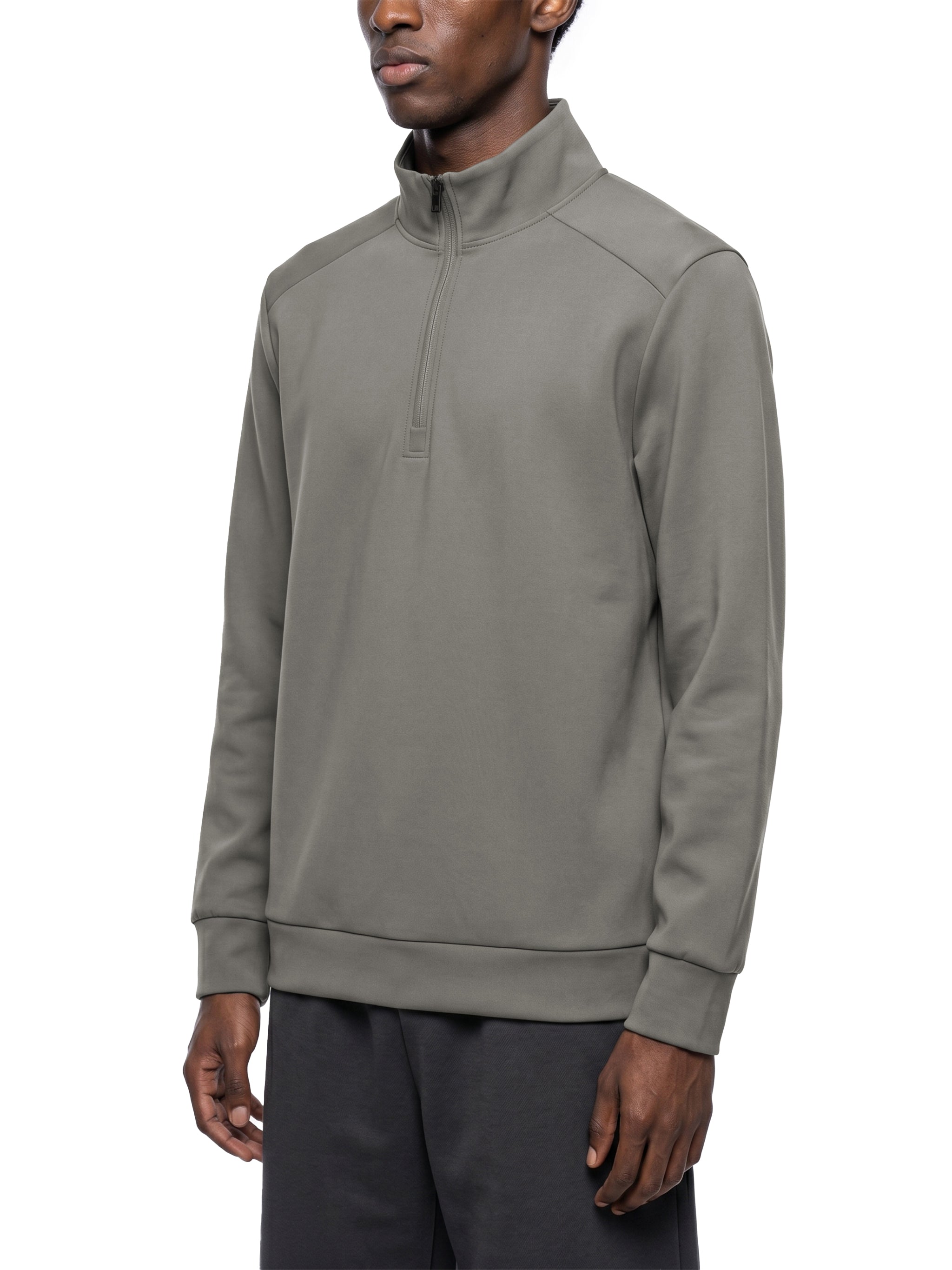 Men's Quarter Zip Sweatshirt – Premium Mock Neck Pullover