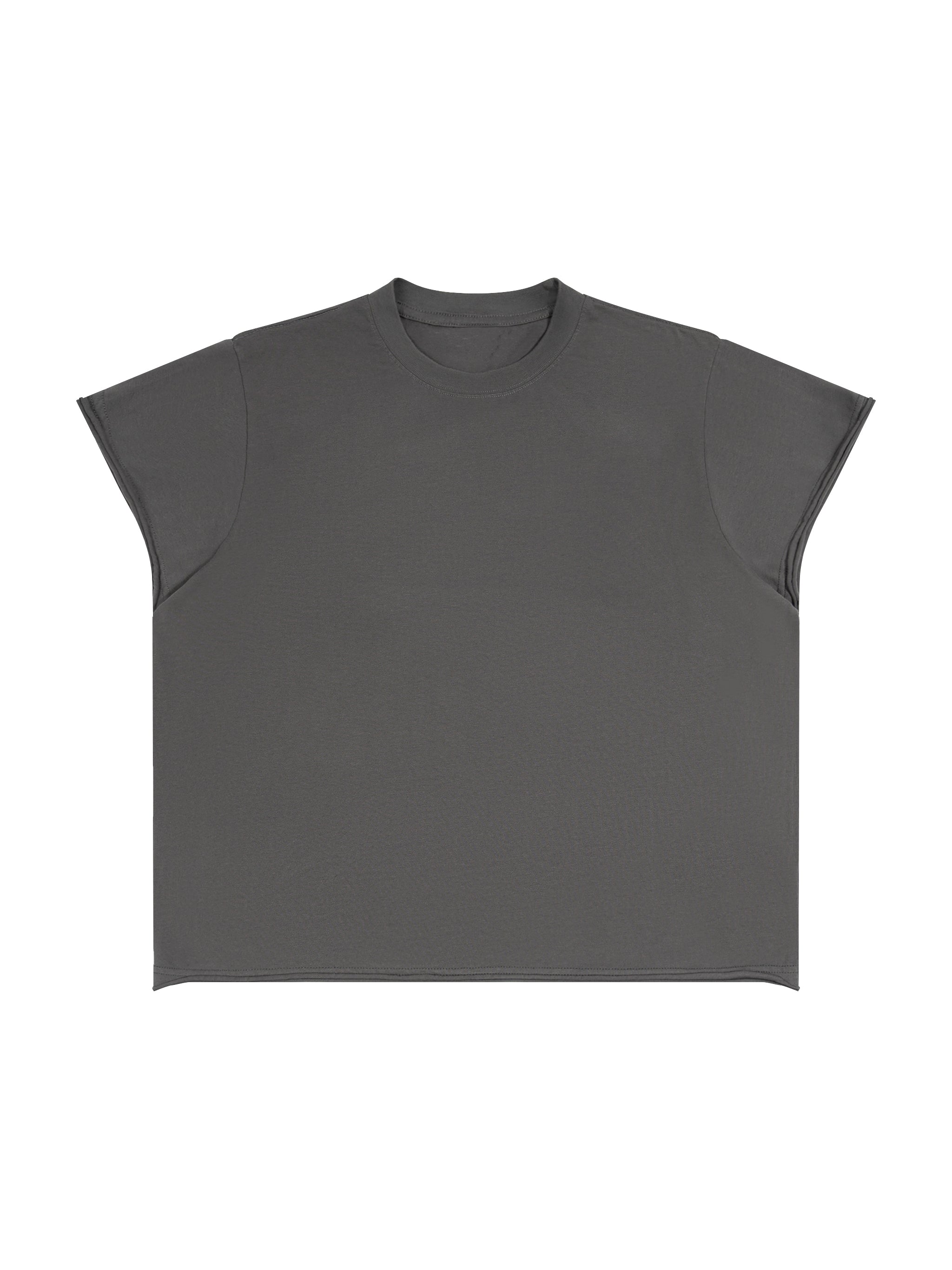 Unisex Boxy Raw Edge T-Shirt – Oversized Heavyweight Vintage Streetwear Tee