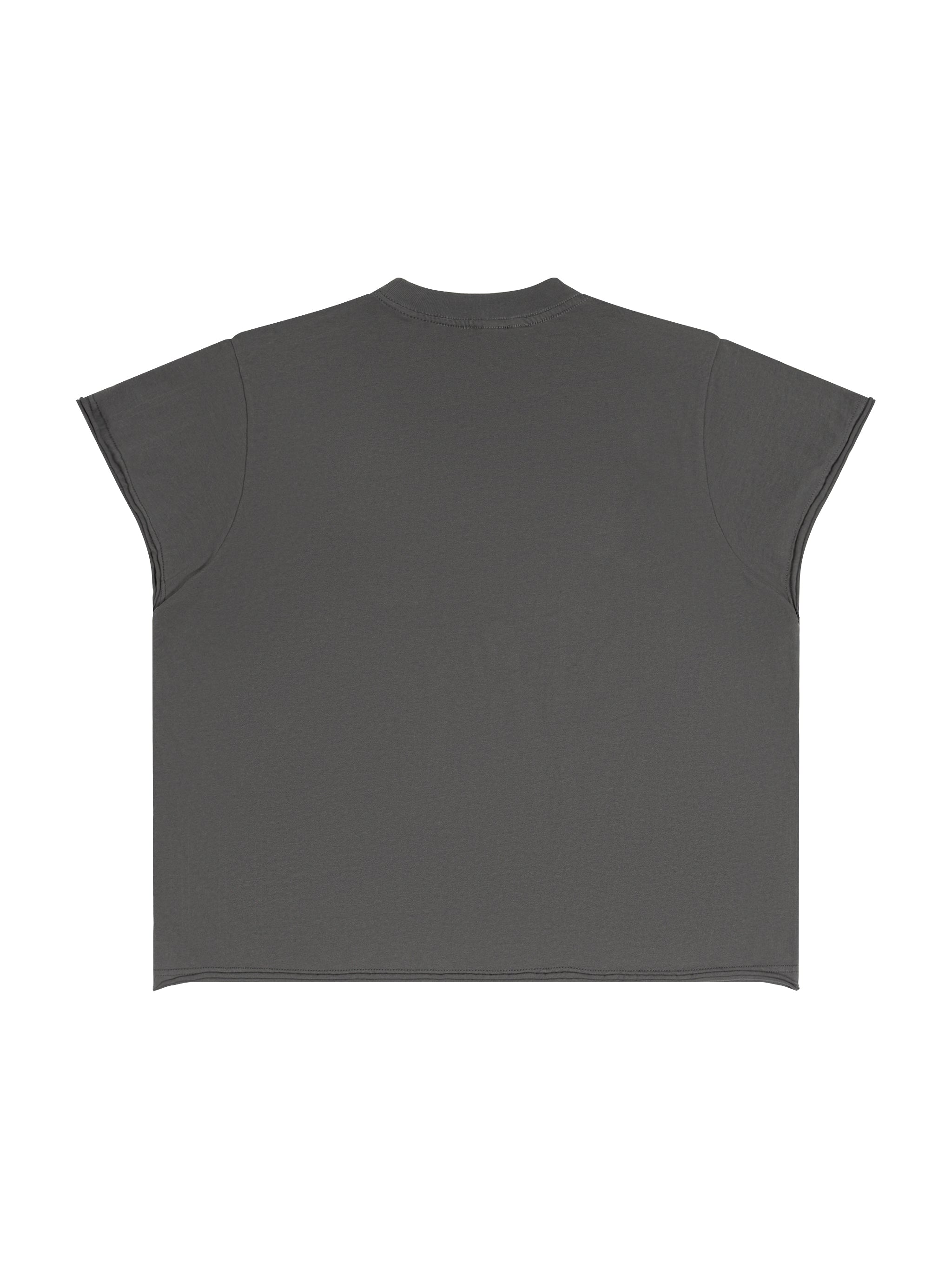 Unisex Boxy Raw Edge T-Shirt – Oversized Heavyweight Vintage Streetwear Tee
