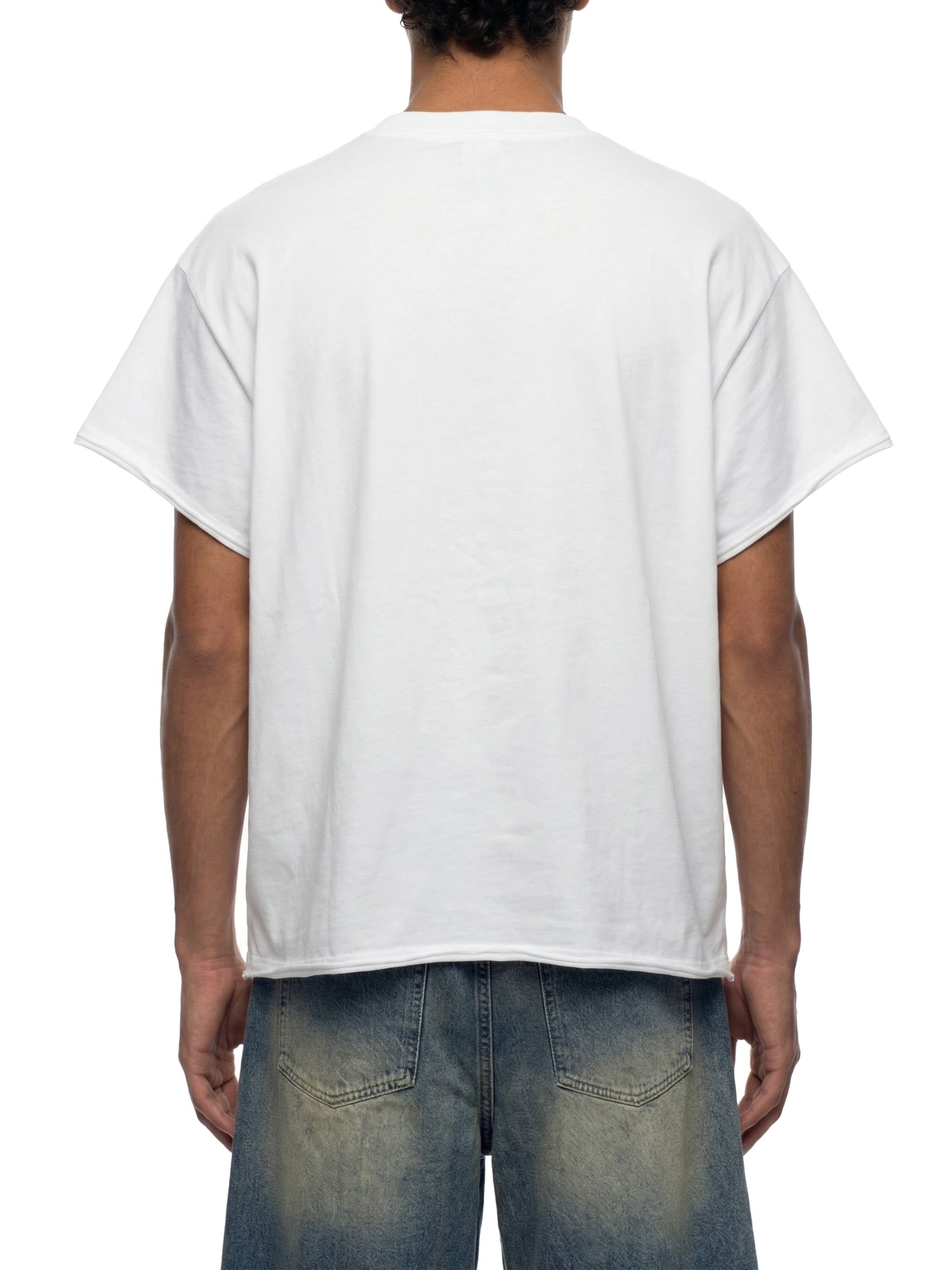 Unisex Boxy Raw Edge T-Shirt – Oversized Heavyweight Vintage Streetwear Tee