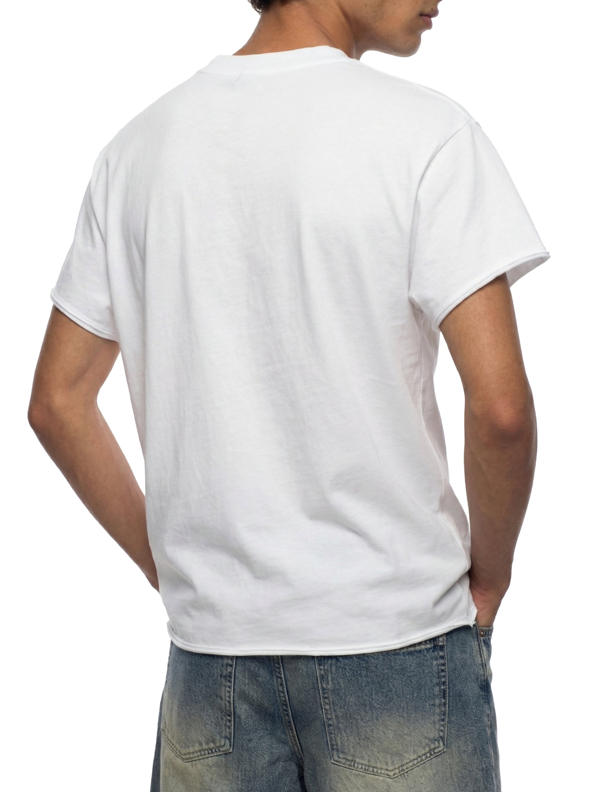 Unisex Boxy Raw Edge T-Shirt – Oversized Heavyweight Vintage Streetwear Tee