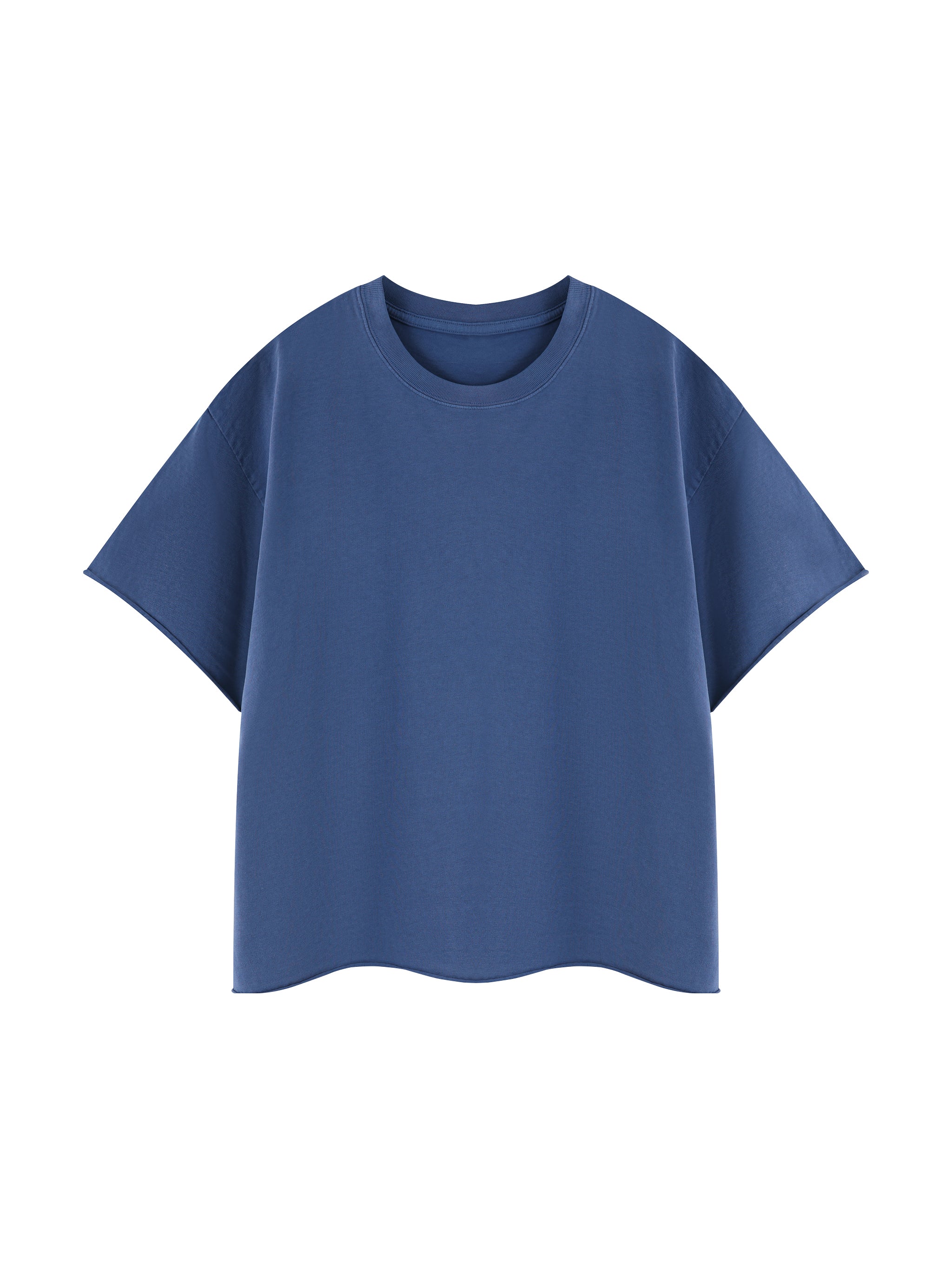Unisex Boxy Raw Edge T-Shirt – Oversized Premium Cotton Streetwear Tee