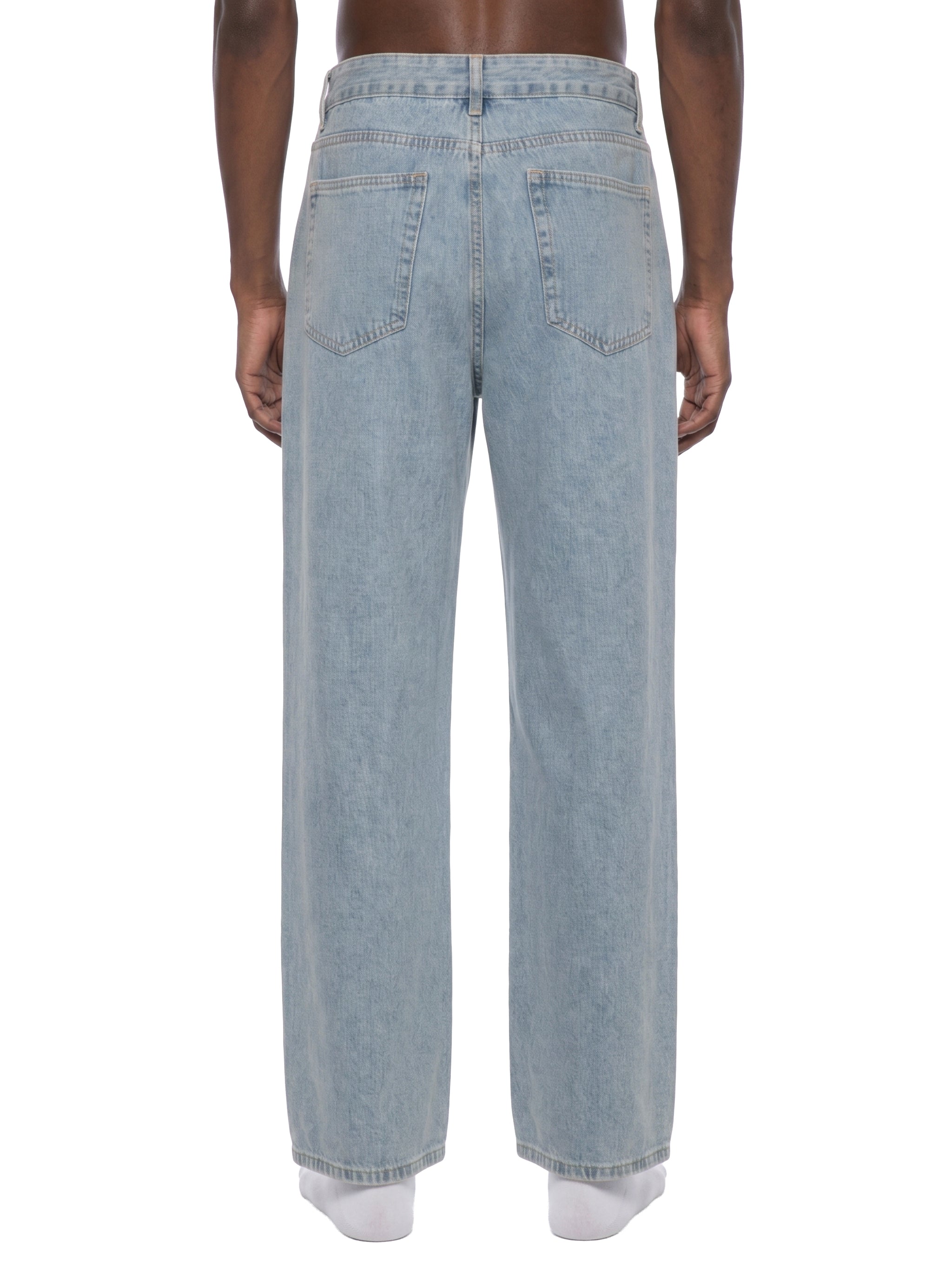 Unisex Vintage Wash Straight Leg Jeans – Relaxed Fit Baggy Denim Streetwear Pants