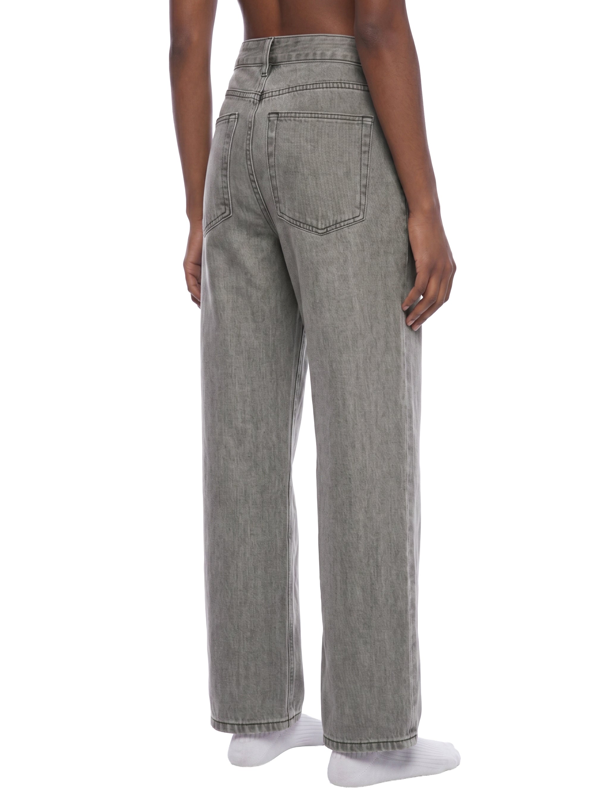 Unisex Vintage Wash Straight Leg Jeans – Relaxed Fit Baggy Denim Streetwear Pants