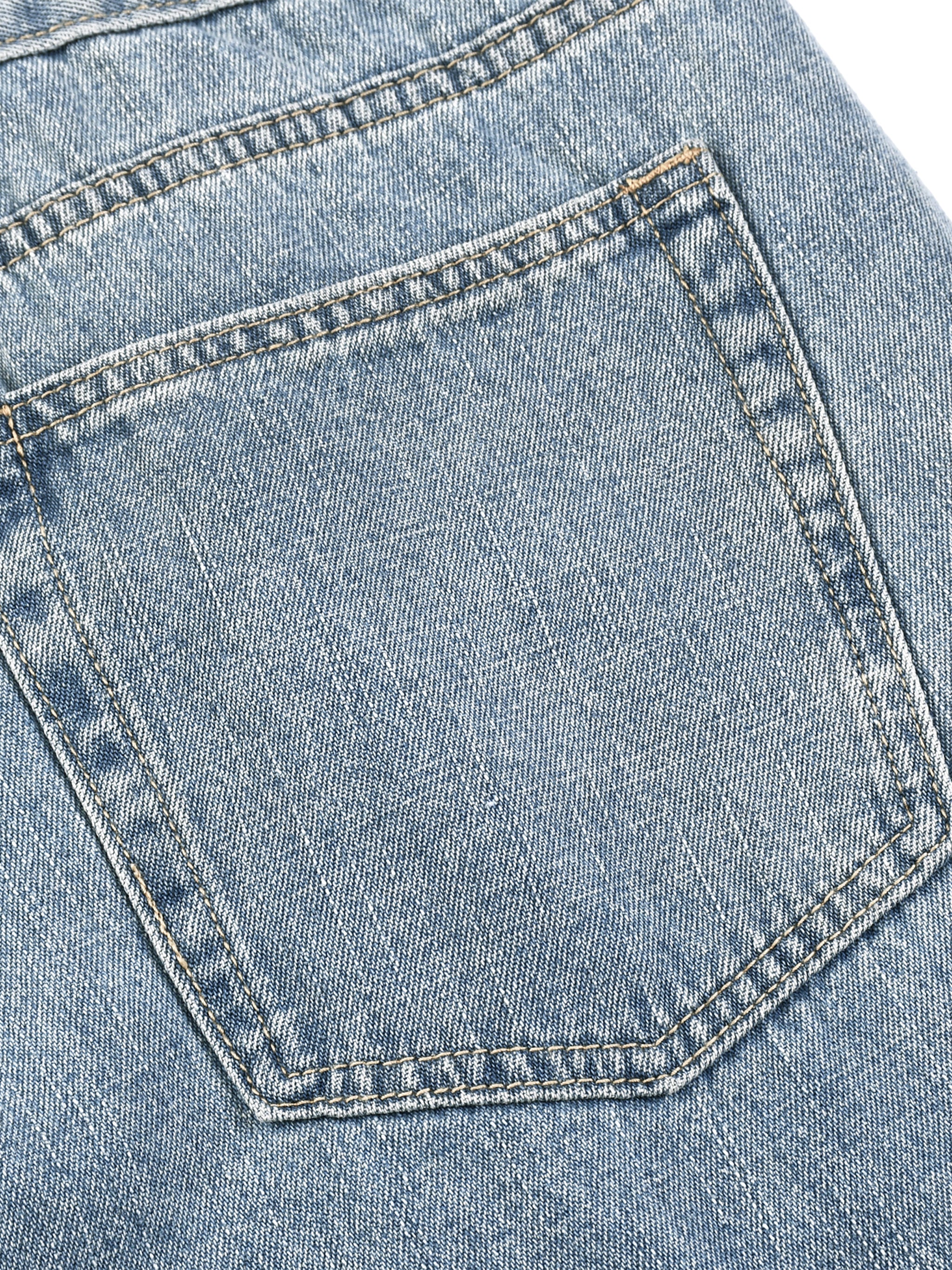 Unisex Vintage Wash Straight Leg Jeans – Relaxed Fit Baggy Denim Streetwear Pants