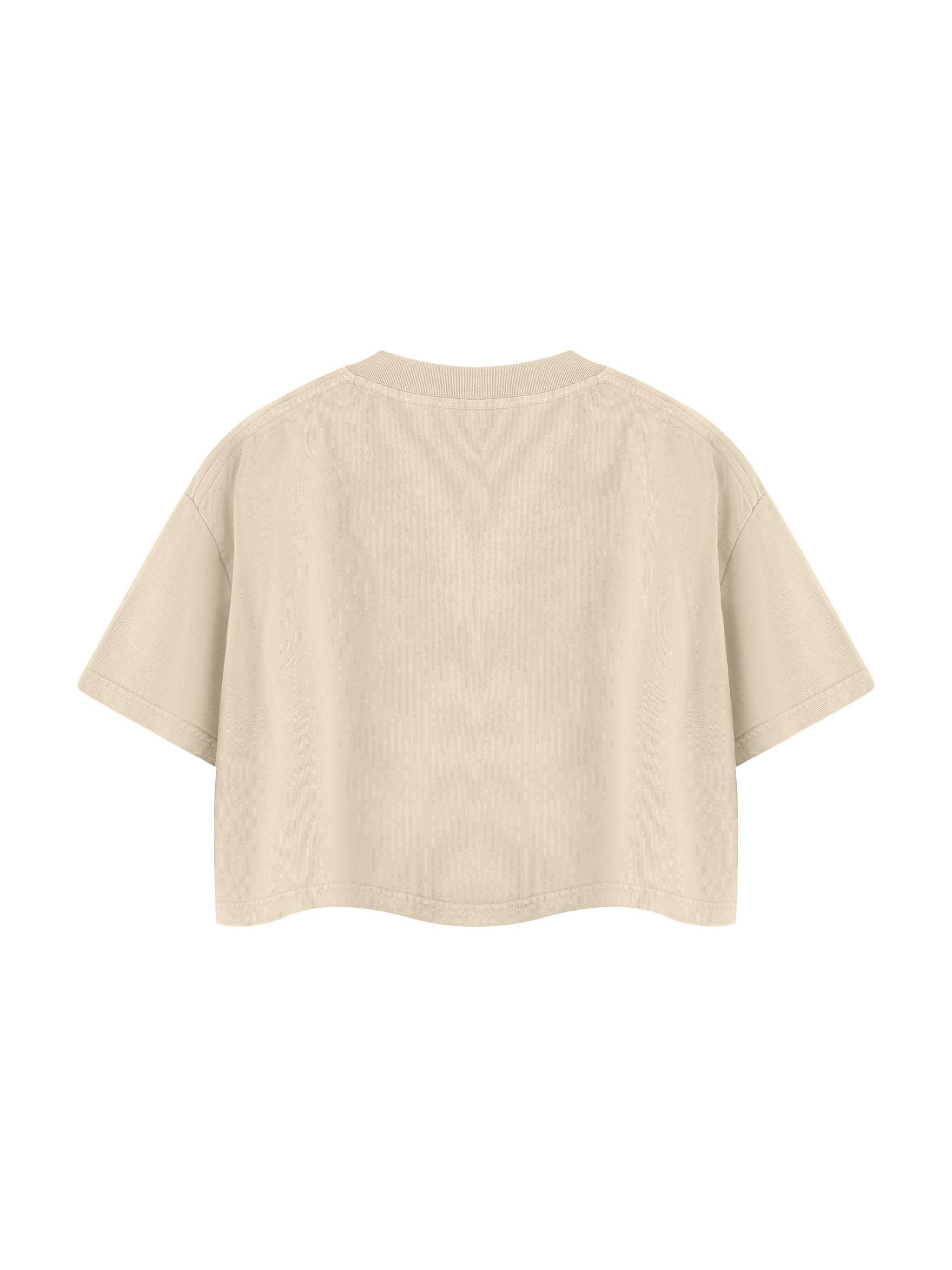 Women's Mineral Wash Cotton Crop T-Shirt – Vintage Oversized Cropped Streetwear Tee