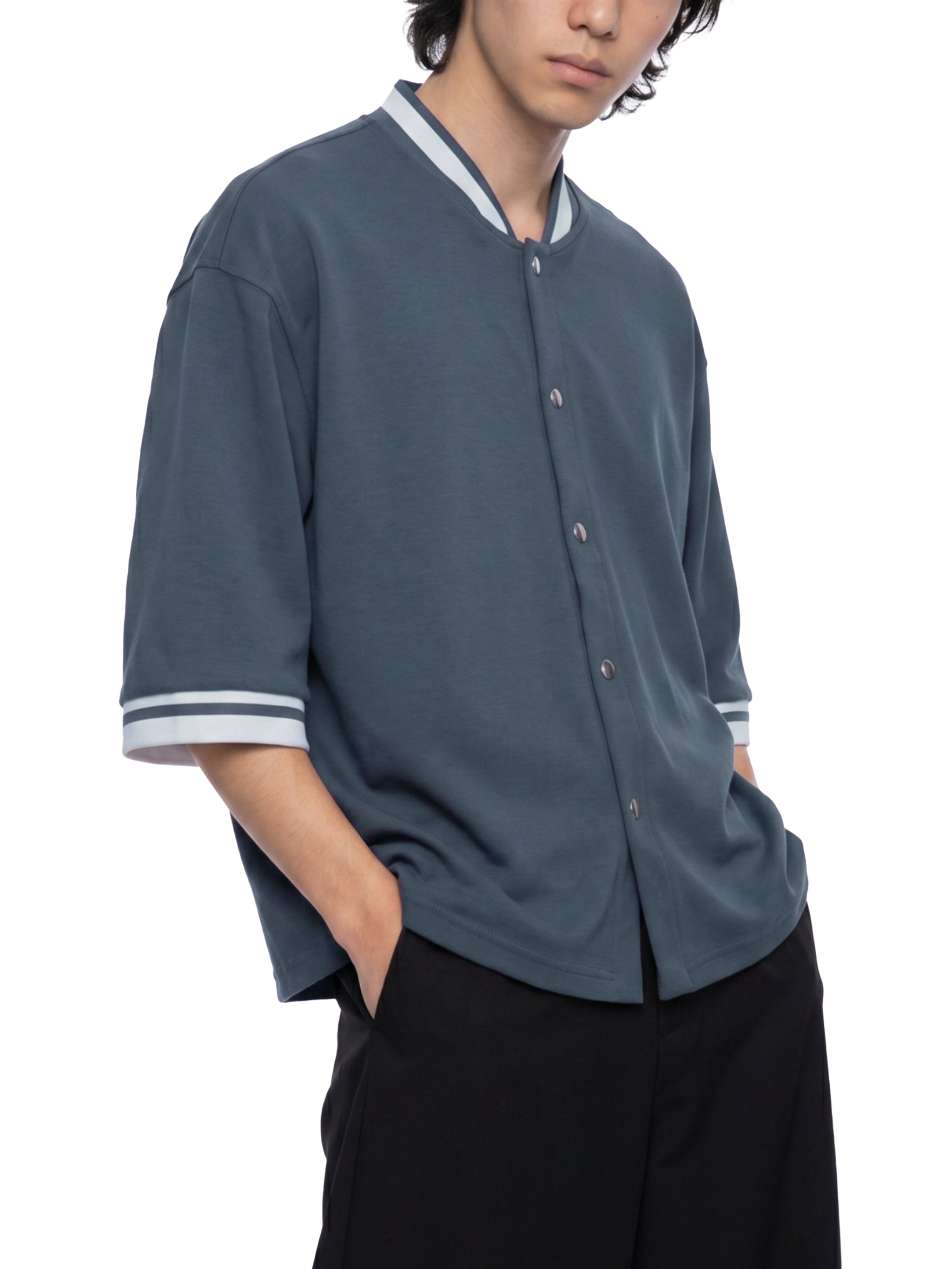Unisex Heavyweight Boxy Baseball Jersey – Oversized Vintage Streetwear Button-Up Shirt