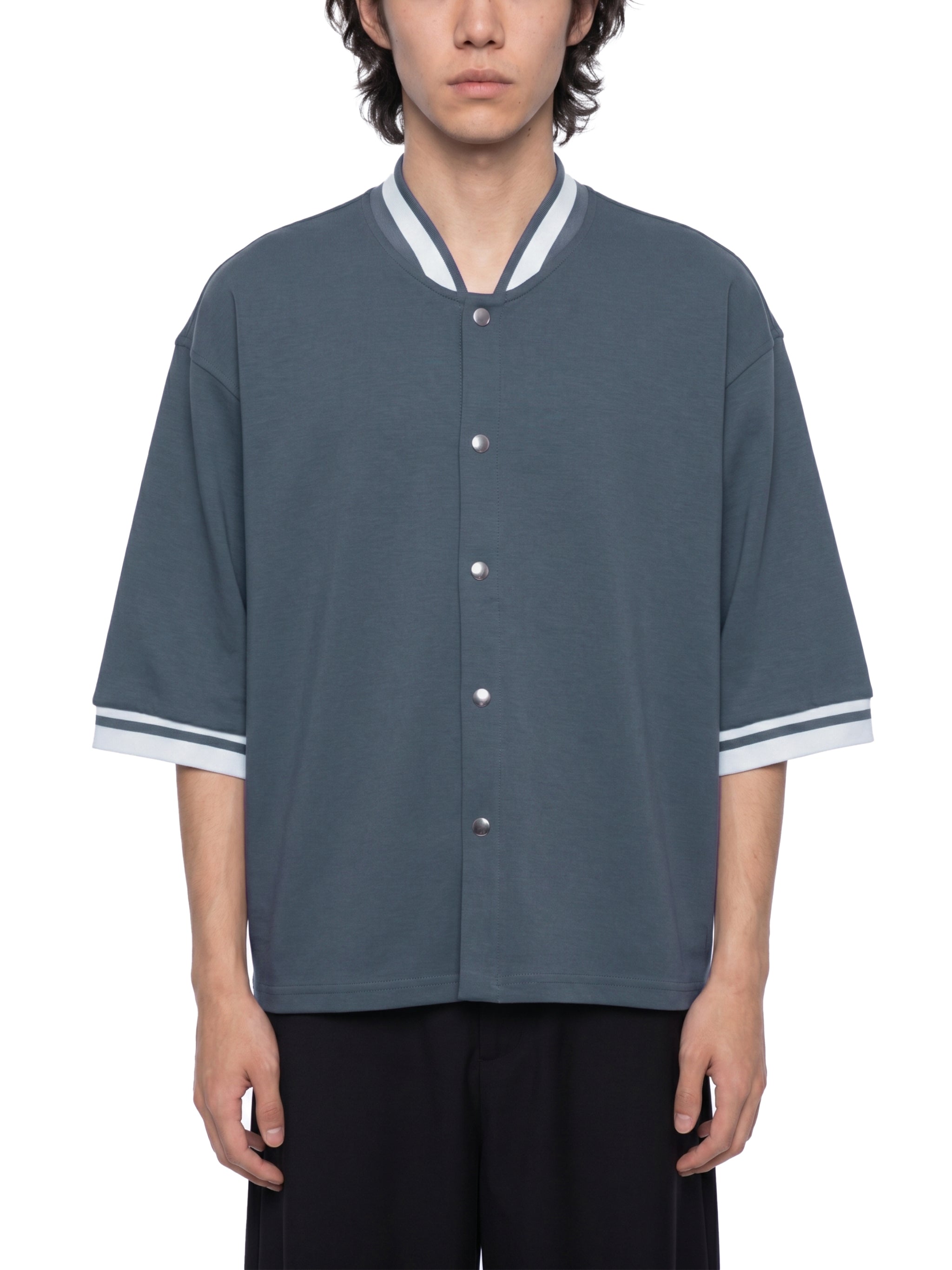 Unisex Heavyweight Boxy Baseball Jersey – Oversized Vintage Streetwear Button-Up Shirt