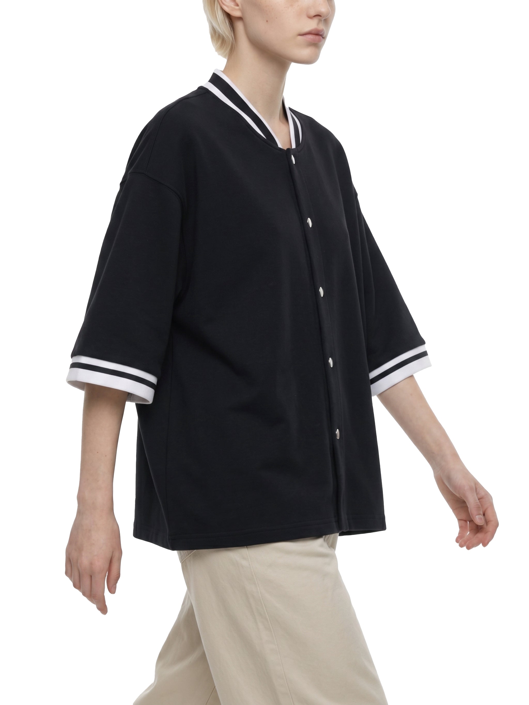 Unisex Heavyweight Boxy Baseball Jersey – Oversized Vintage Streetwear Button-Up Shirt
