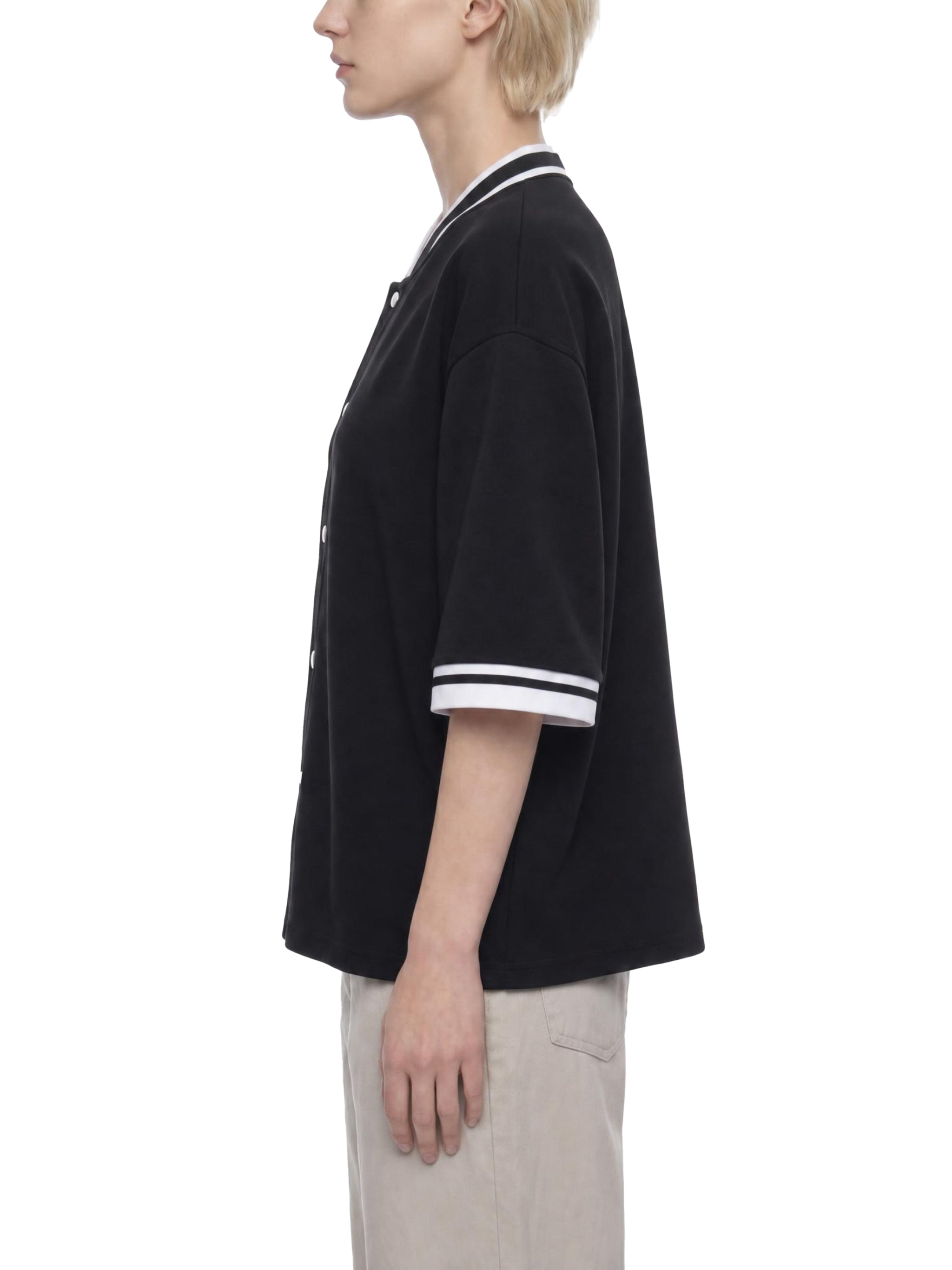Unisex Heavyweight Boxy Baseball Jersey – Oversized Vintage Streetwear Button-Up Shirt