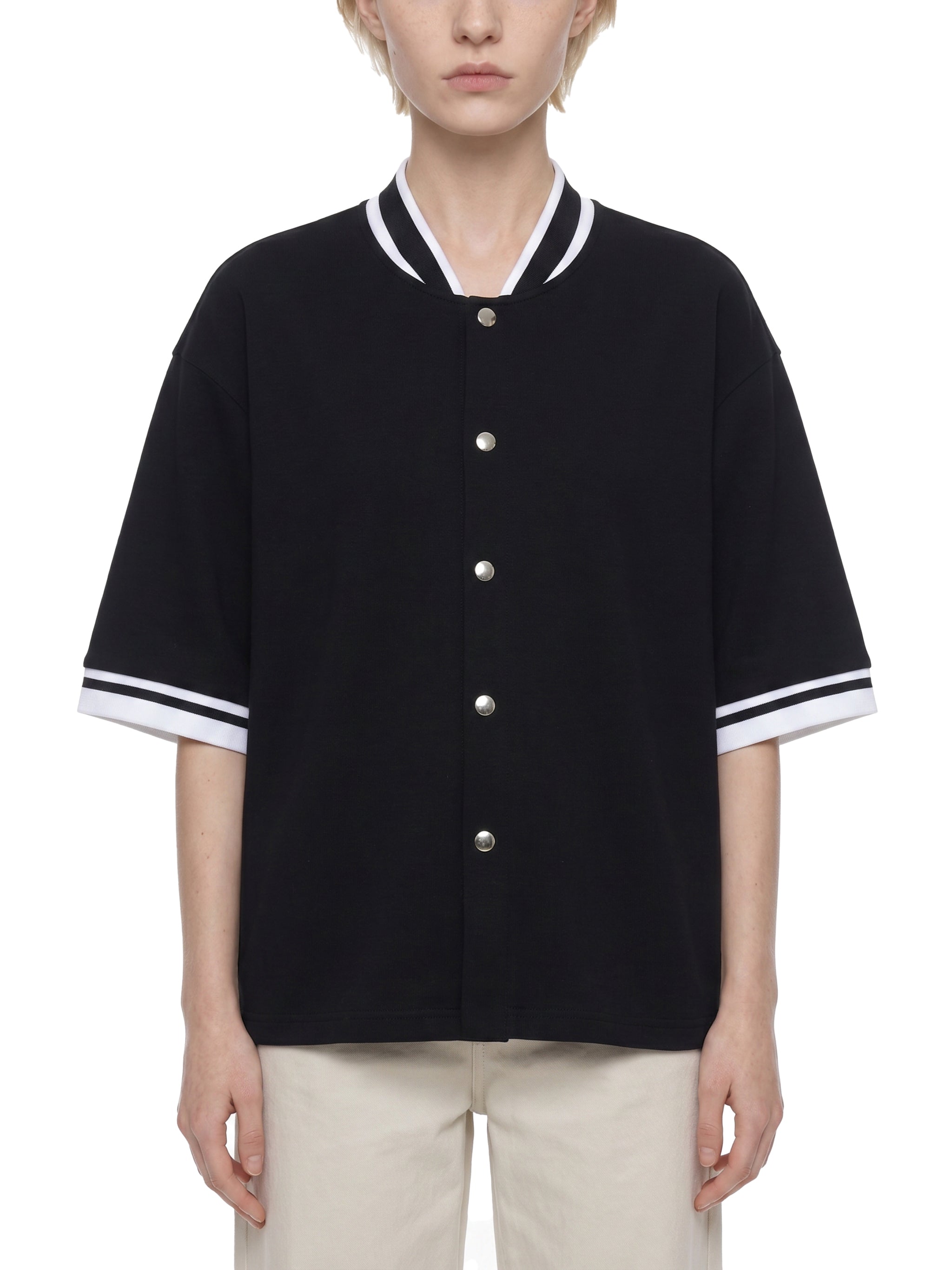 Unisex Heavyweight Boxy Baseball Jersey – Oversized Vintage Streetwear Button-Up Shirt