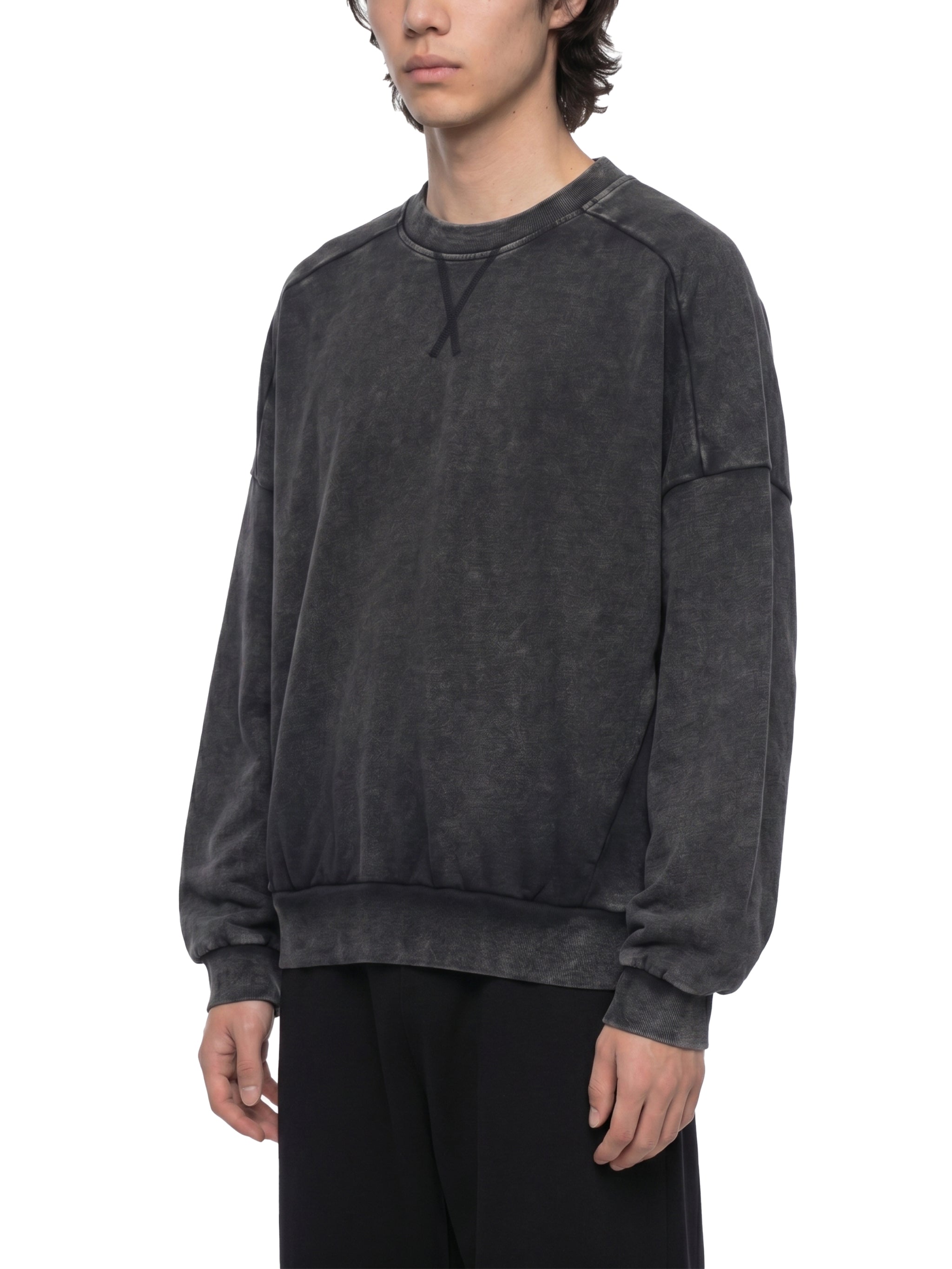 Unisex Oversized Mineral Wash Sweatshirt – Vintage Heavyweight Cotton Boxy Crewneck