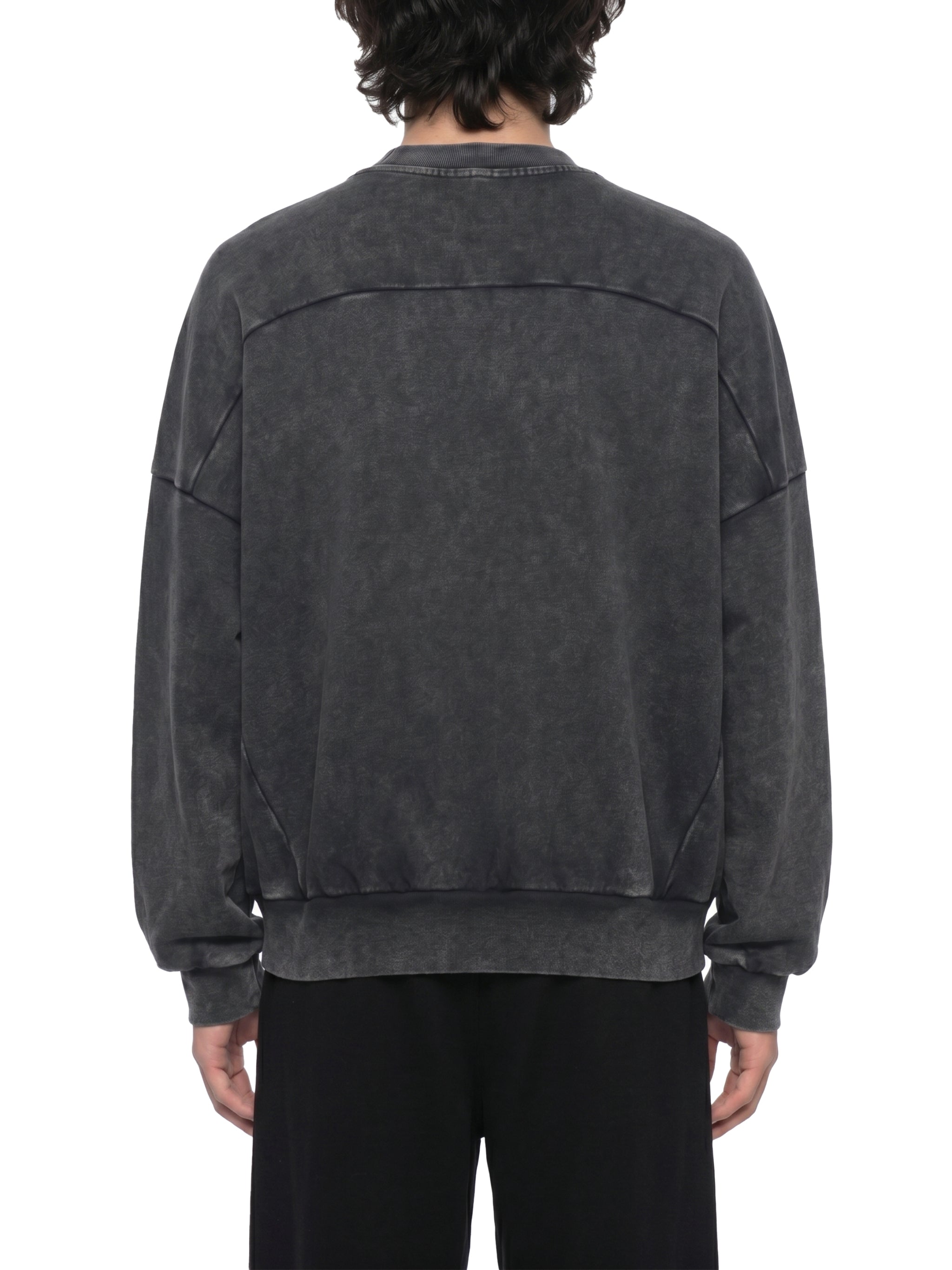 Unisex Oversized Mineral Wash Sweatshirt – Vintage Heavyweight Cotton Boxy Crewneck