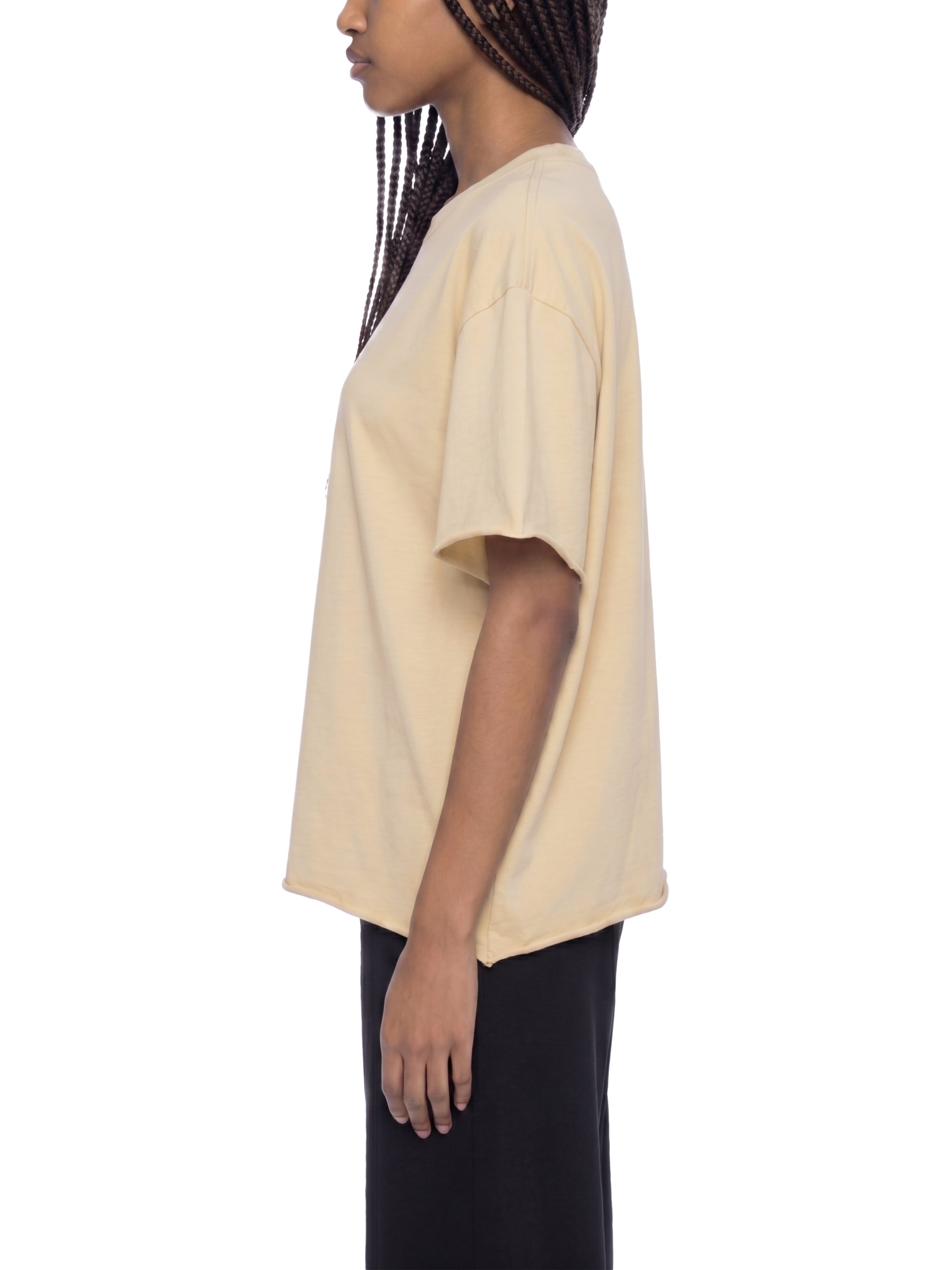 Unisex Boxy Raw Edge T-Shirt – Oversized Premium Cotton Streetwear Tee