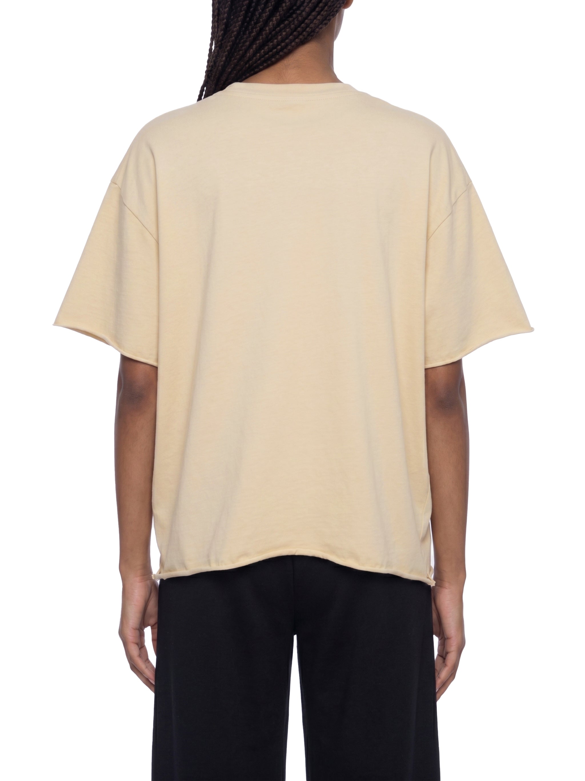 Unisex Boxy Raw Edge T-Shirt – Oversized Premium Cotton Streetwear Tee