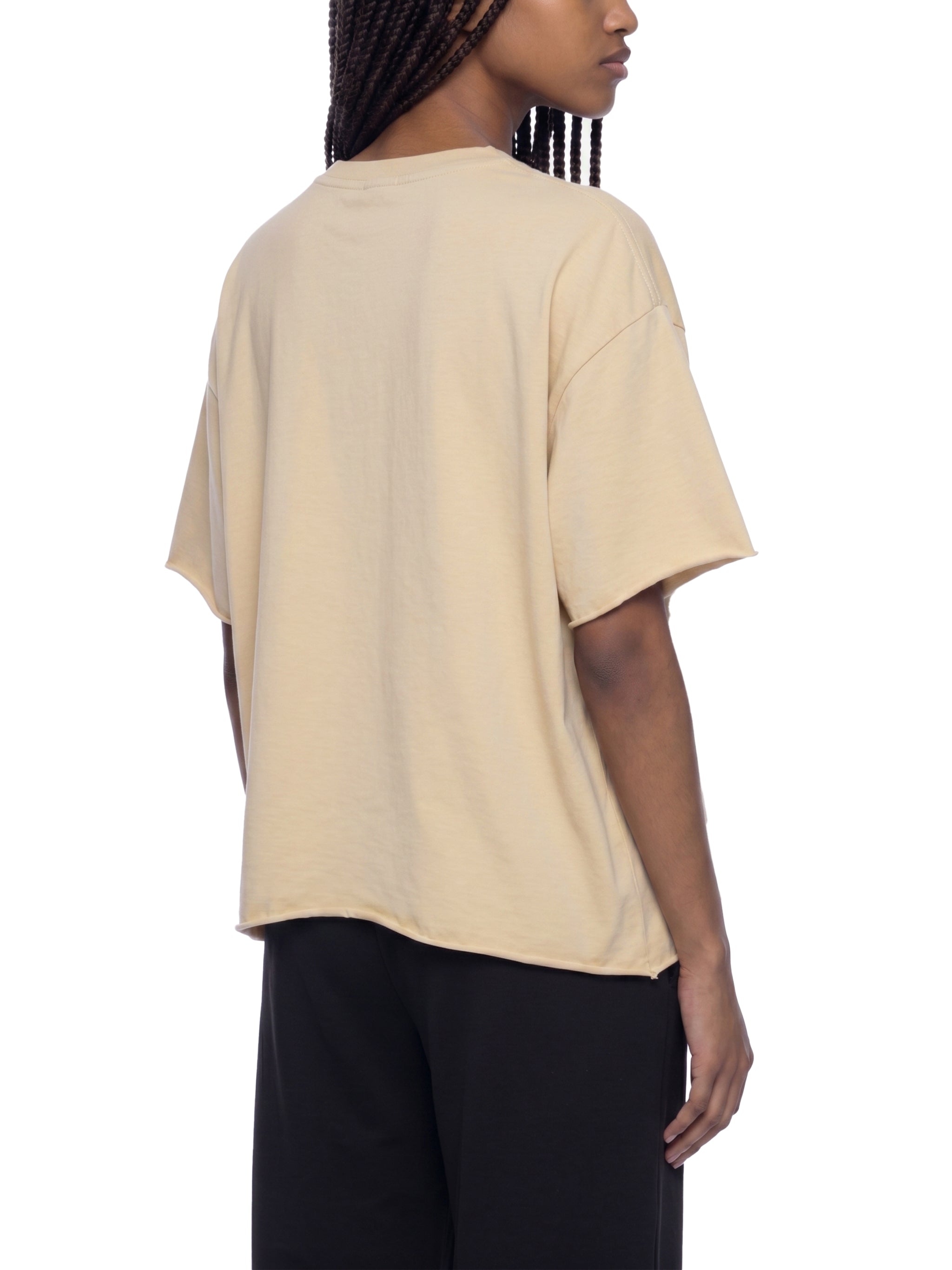 Unisex Boxy Raw Edge T-Shirt – Oversized Premium Cotton Streetwear Tee