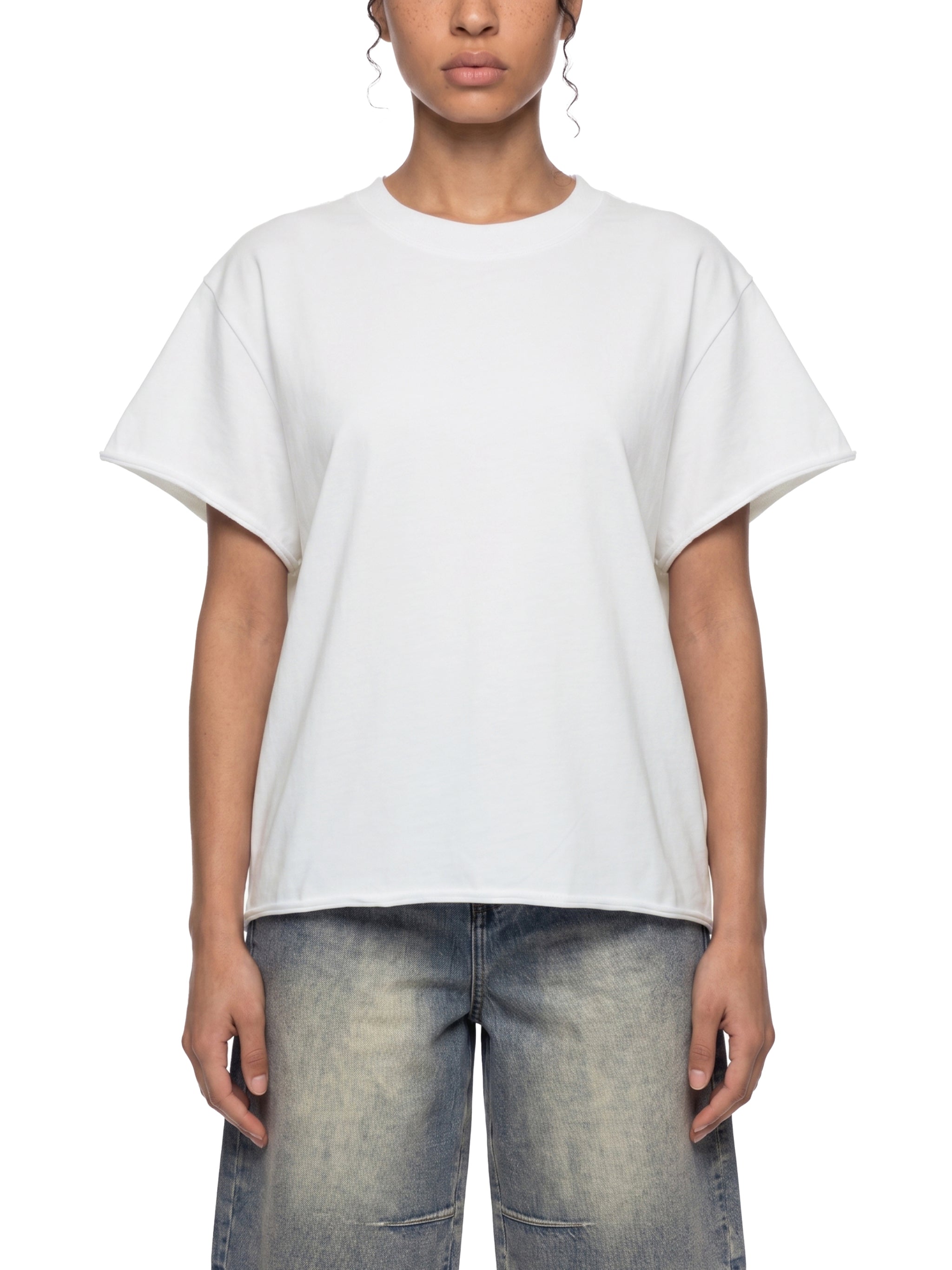 Unisex Boxy Raw Edge T-Shirt – Oversized Heavyweight Vintage Streetwear Tee
