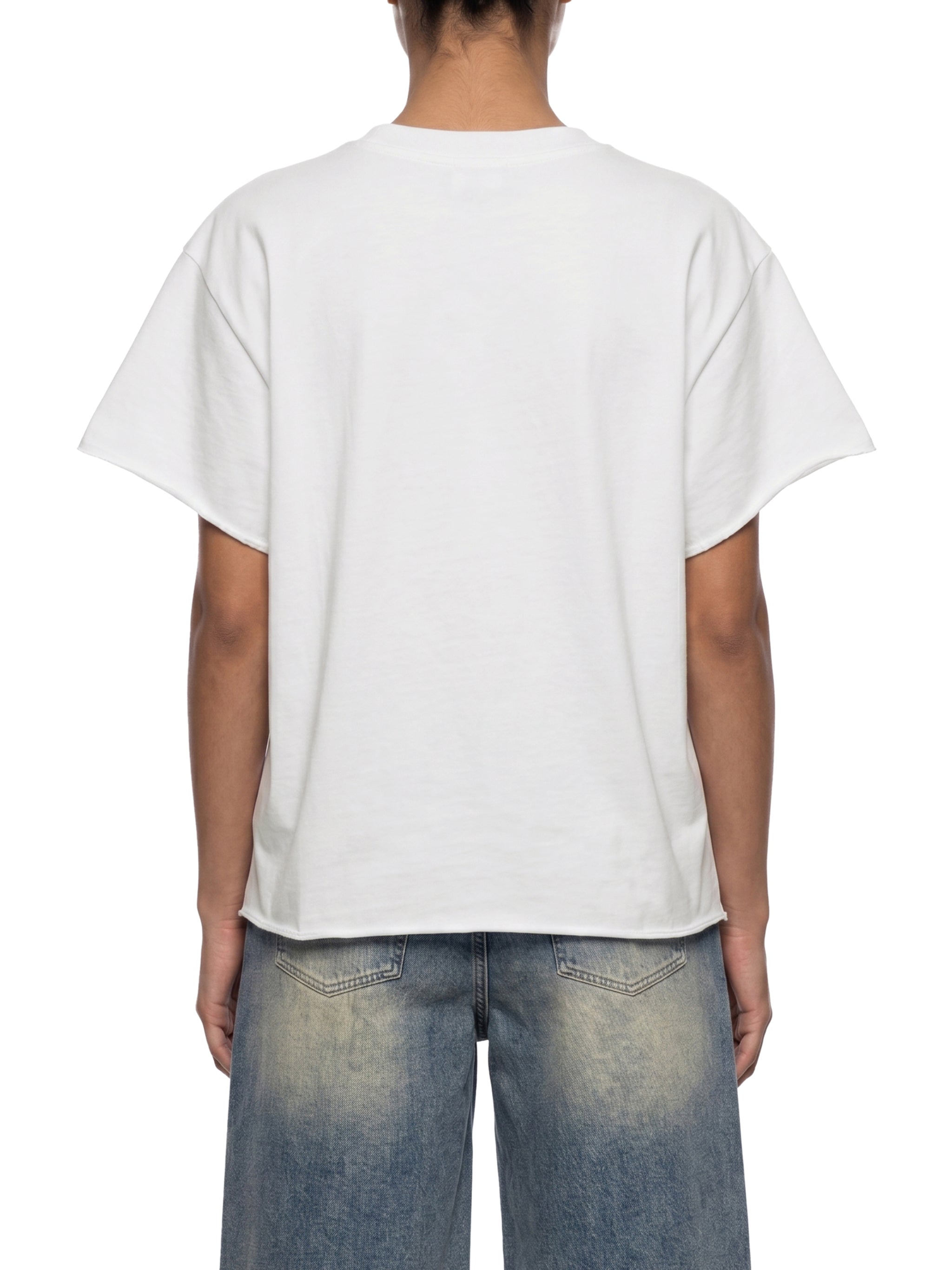Unisex Boxy Raw Edge T-Shirt – Oversized Heavyweight Vintage Streetwear Tee
