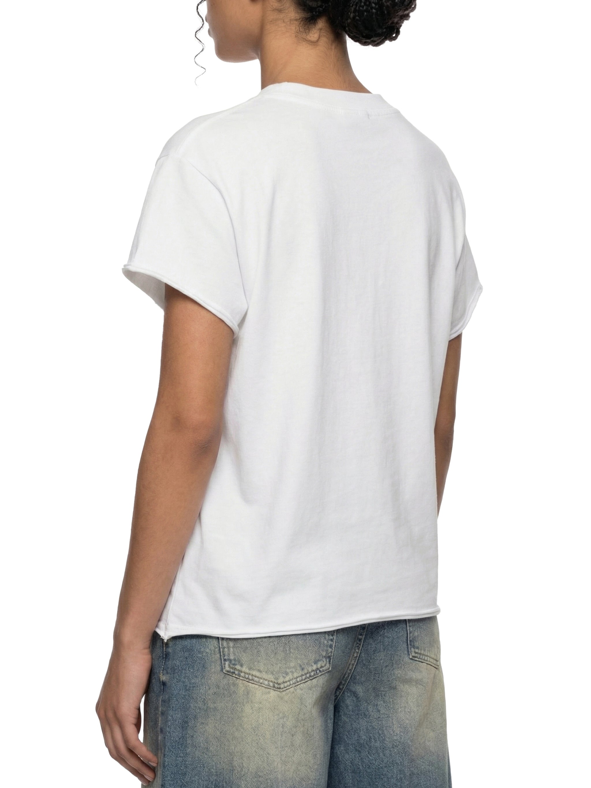 Unisex Boxy Raw Edge T-Shirt – Oversized Heavyweight Vintage Streetwear Tee