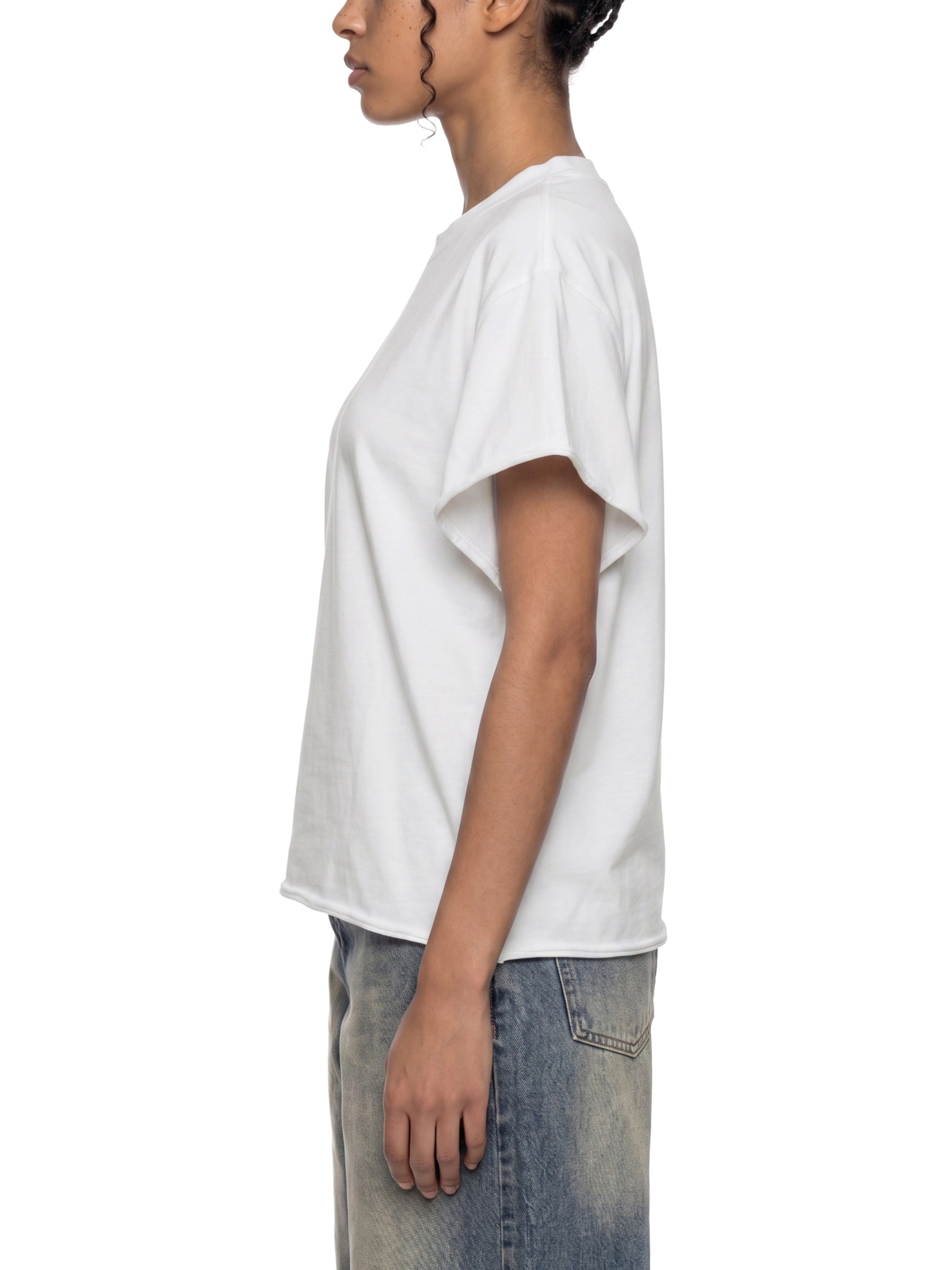 Unisex Boxy Raw Edge T-Shirt – Oversized Heavyweight Vintage Streetwear Tee