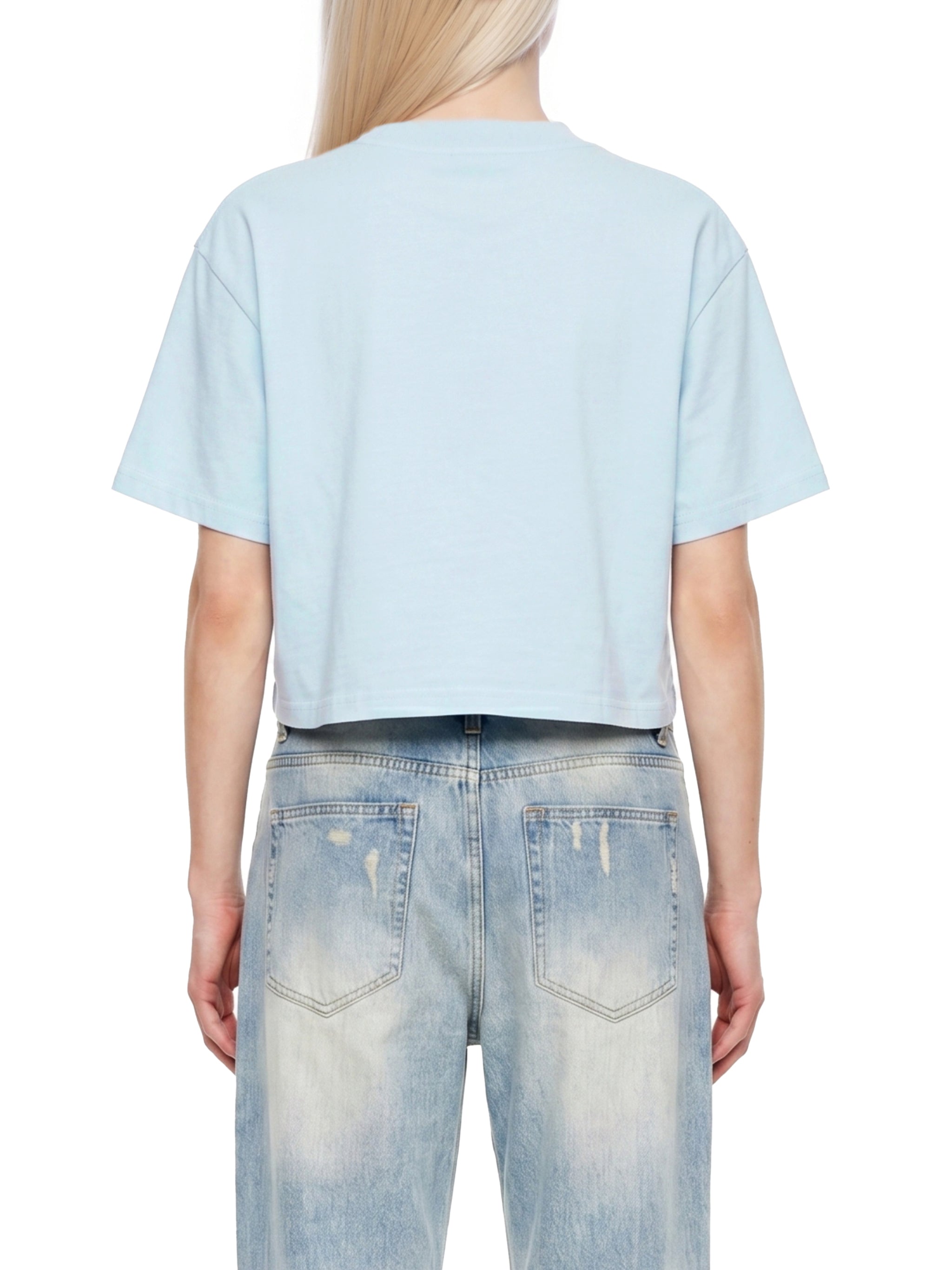 Women's Mineral Wash Cotton Crop T-Shirt – Vintage Oversized Cropped Streetwear Tee
