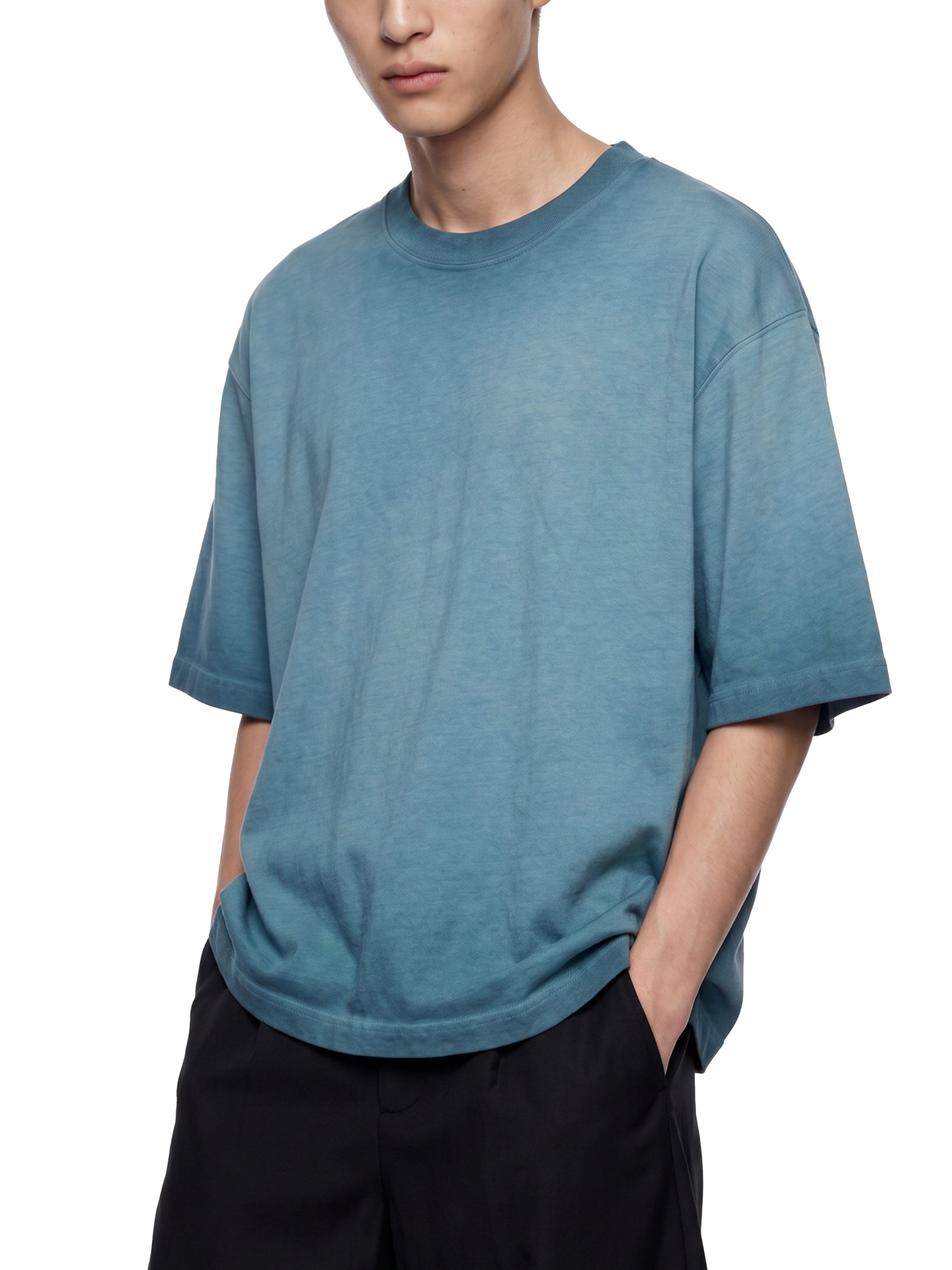 Unisex Reverse Dyed Boxy T-Shirt – Oversized Vintage Washed Streetwear Tee