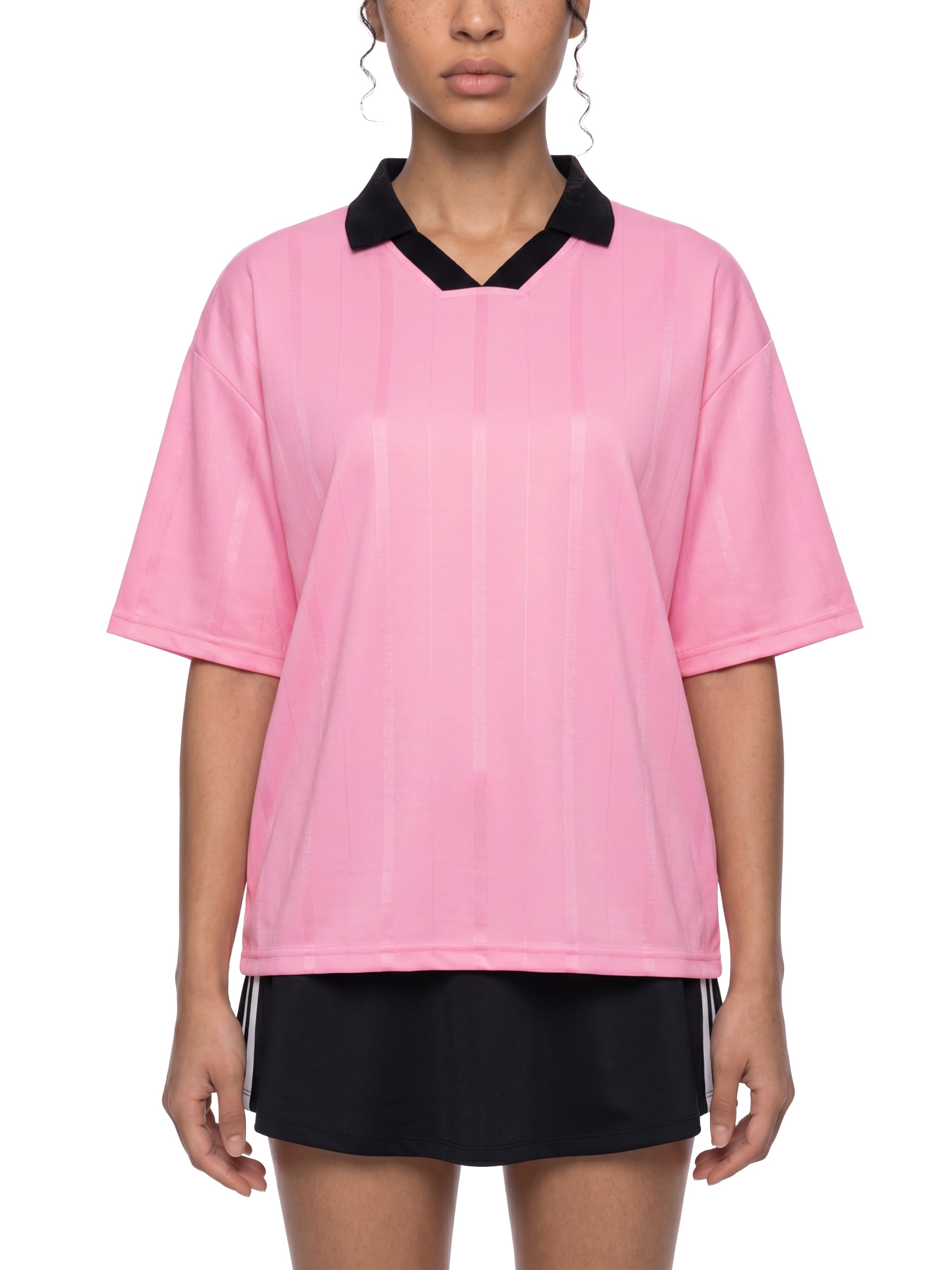 Unisex Striped Boxy Soccer Jersey – Oversized Retro Football Streetwear Shirt