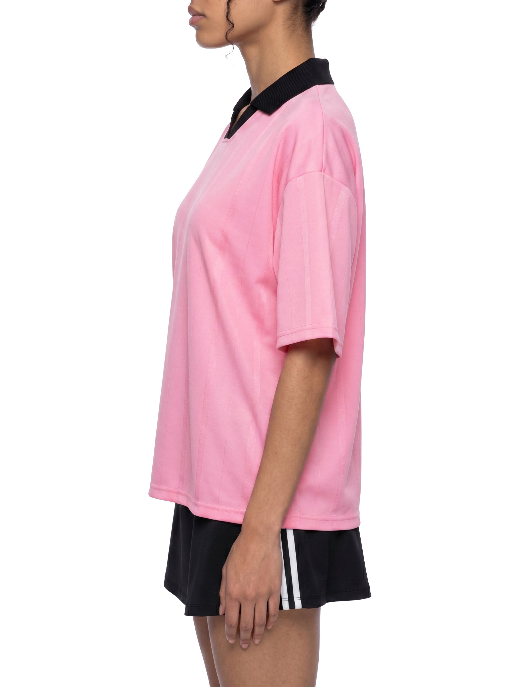 Unisex Striped Boxy Soccer Jersey – Oversized Retro Football Streetwear Shirt