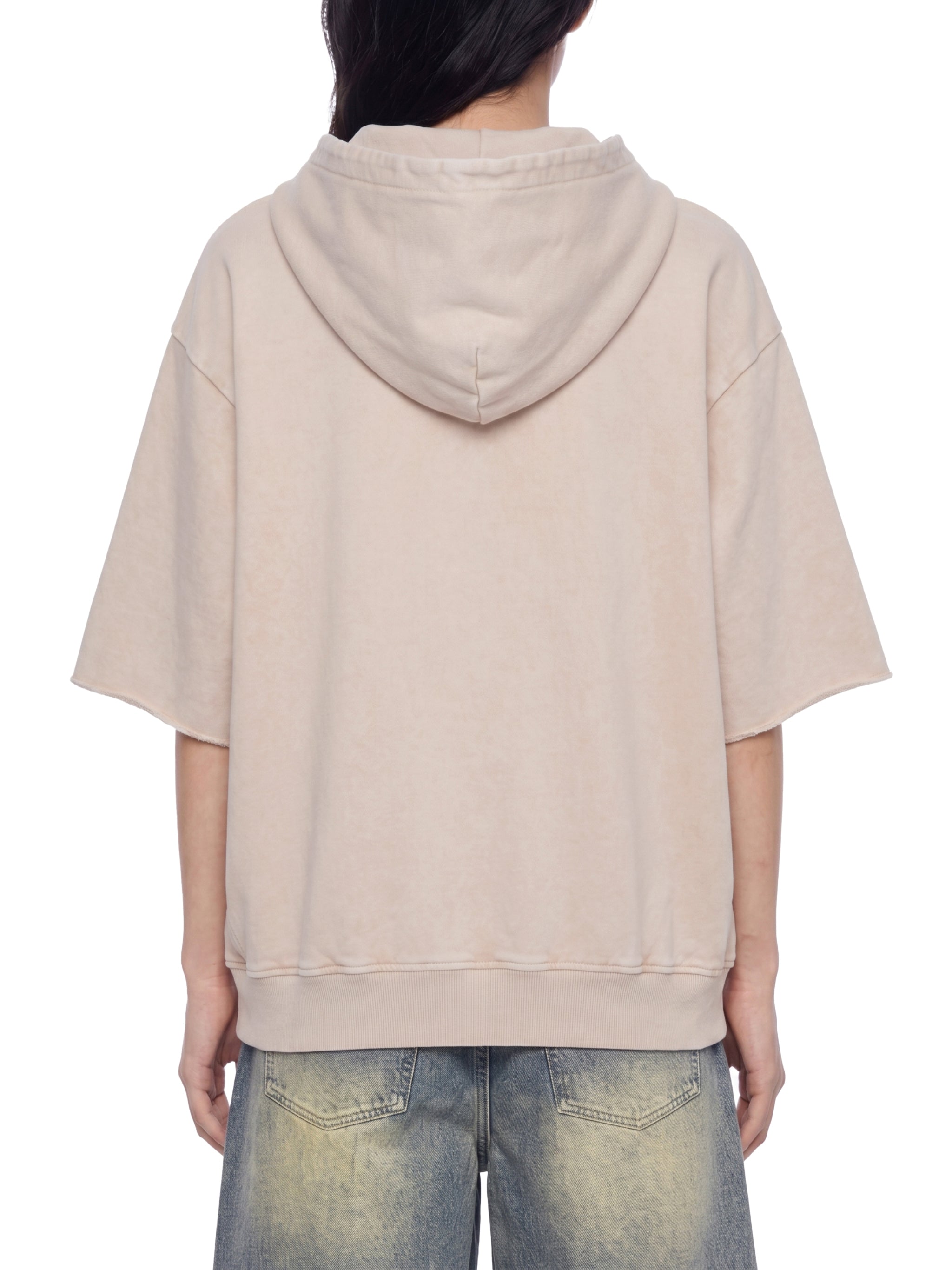 Unisex Mineral Wash Short Sleeve Hoodie – Oversized Vintage Streetwear Hooded Tee