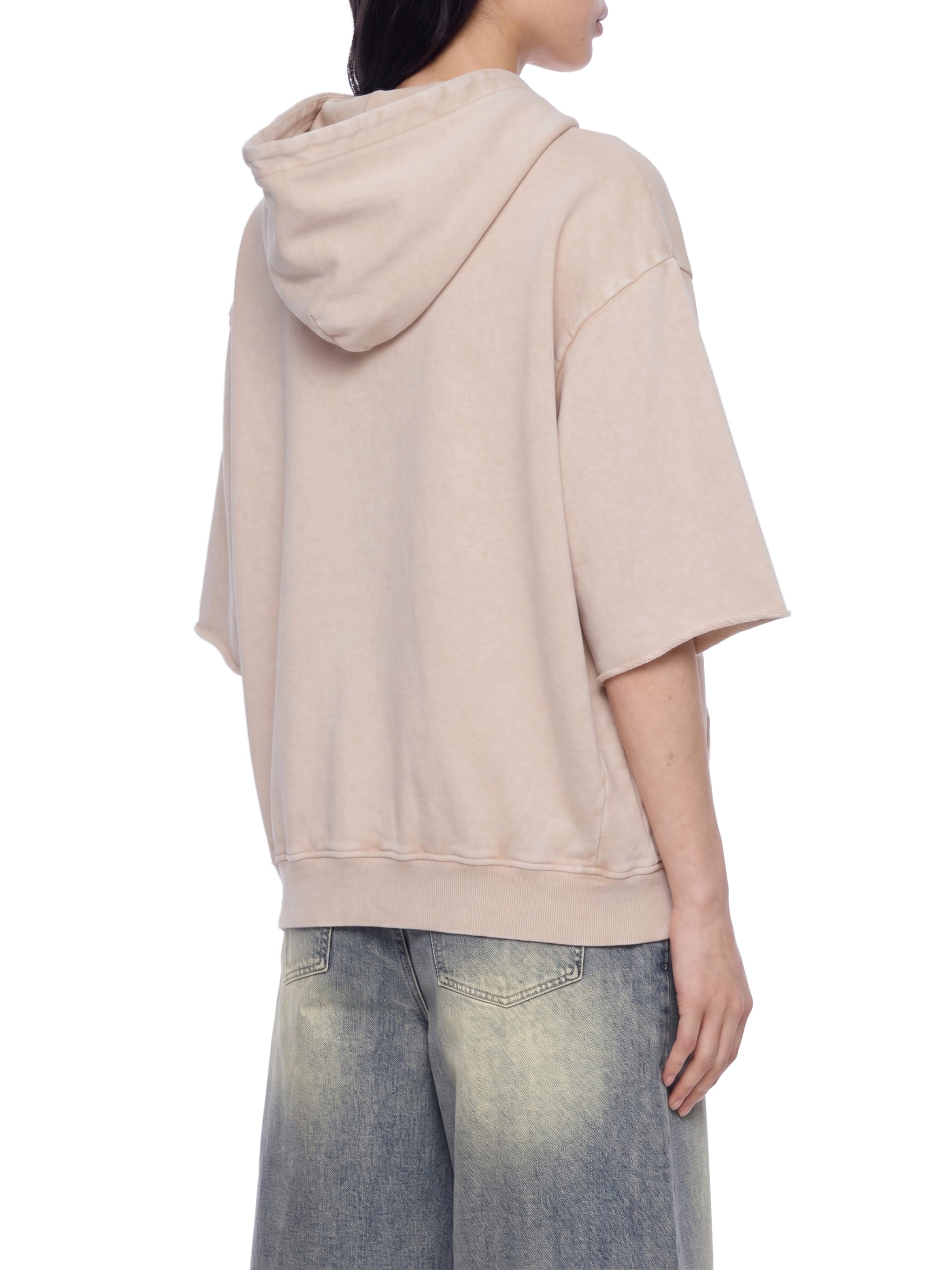 Unisex Mineral Wash Short Sleeve Hoodie – Oversized Vintage Streetwear Hooded Tee
