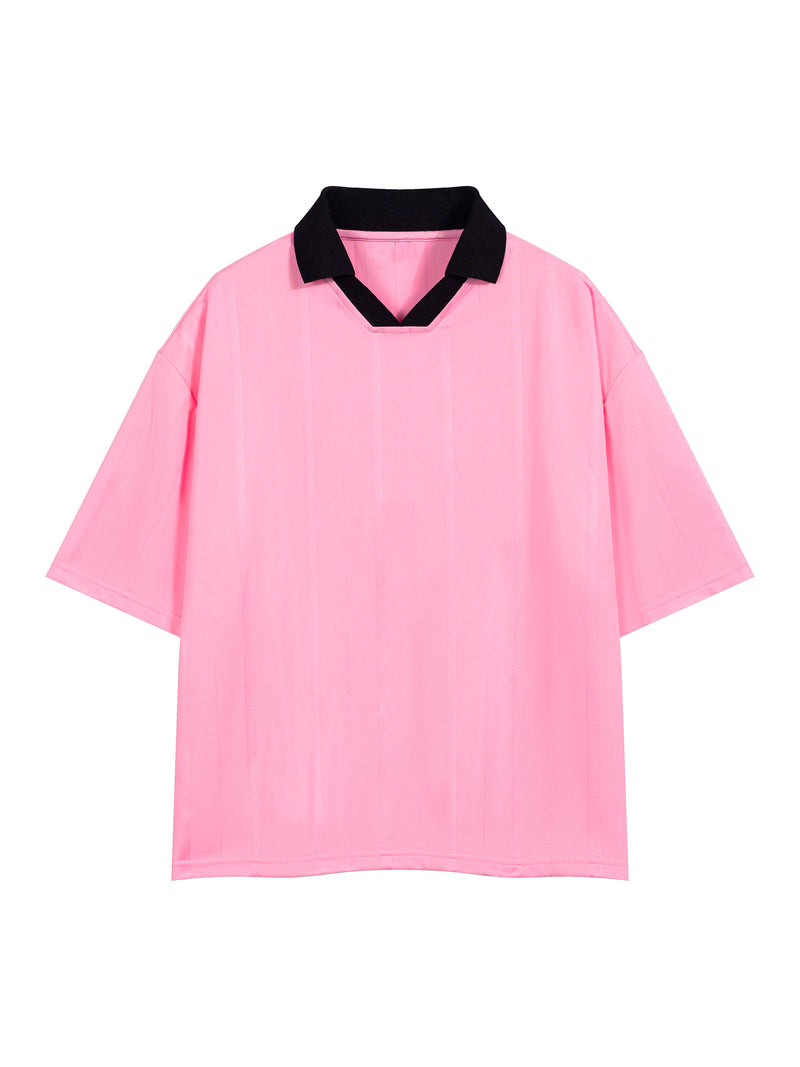 Unisex Striped Boxy Soccer Jersey – Oversized Retro Football Streetwear Shirt